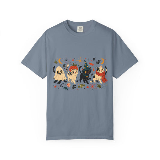 Halloween Cats T-Shirt – Retro Spooky Cat Lover Tee