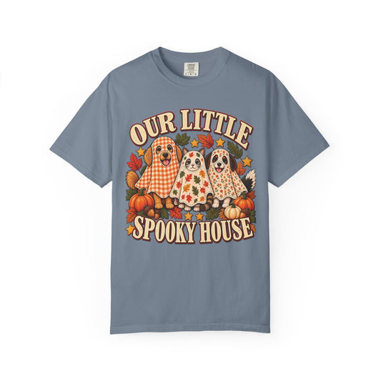 Our Little Spooky House T-Shirt – Cute Halloween Dog & Cat Pet Lover Tee