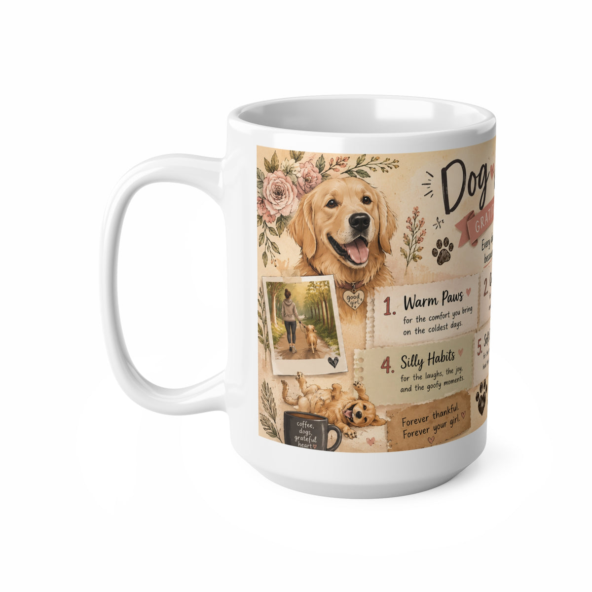 Dog Mom Gratitude List - 15oz Mug