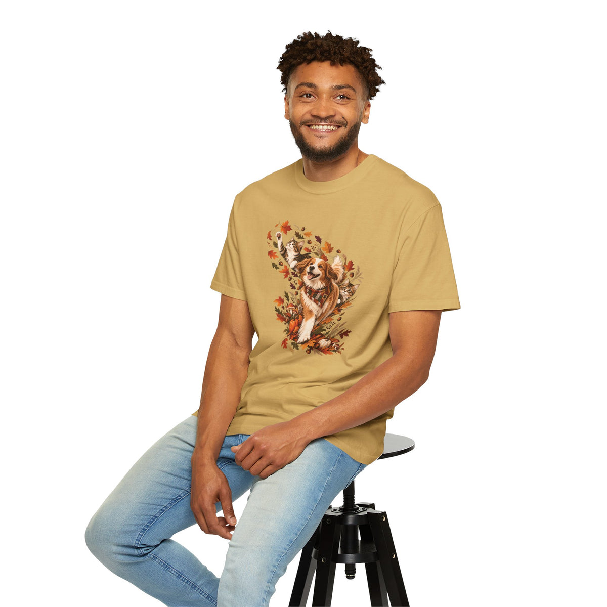 Autumn Paws T-Shirt – Dog & Cats Fall Pet Lover Tee