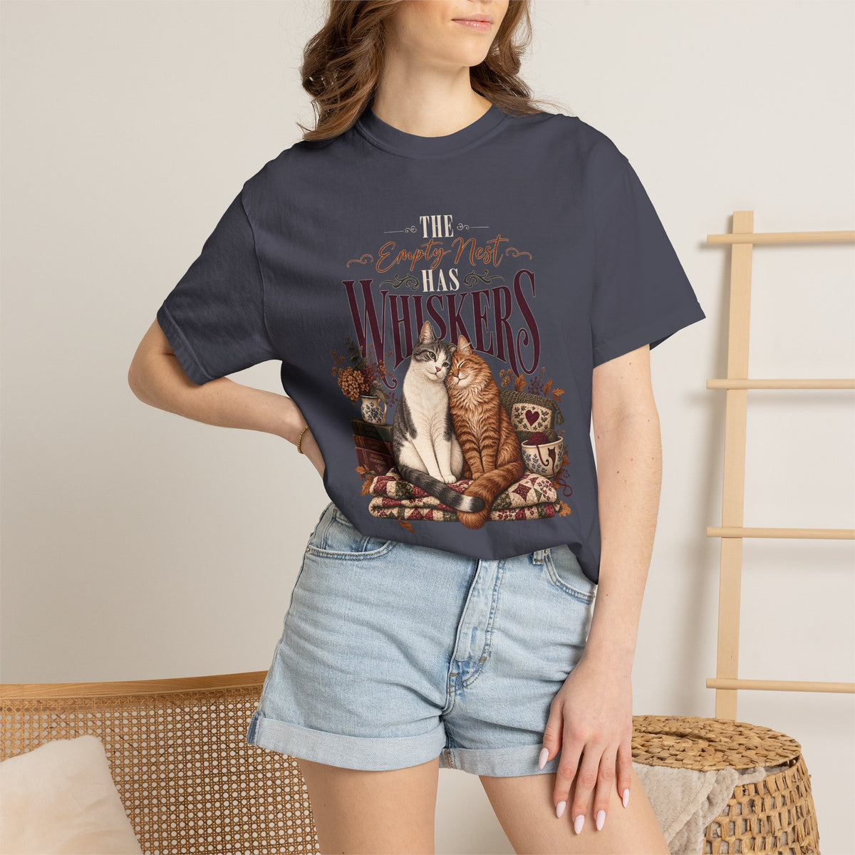 The Empty Nest Has Whiskers T-Shirt – Cat Mom Empty Nester Tee