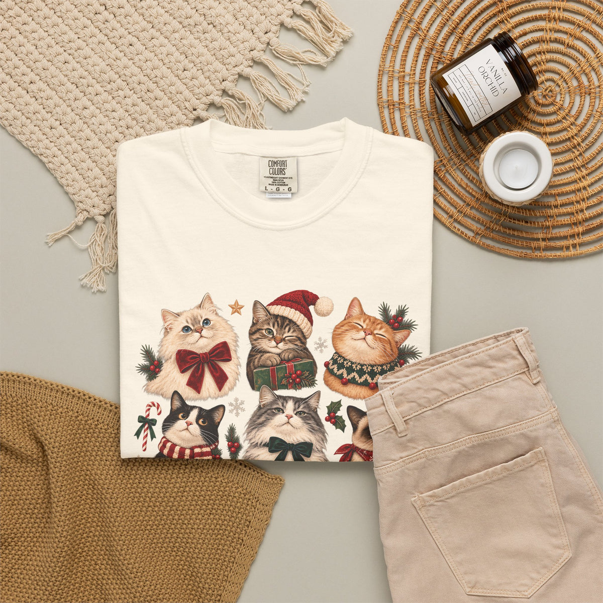 Christmas Cats T-Shirt – Festive Cat Lover & Multi-Cat Family Tee