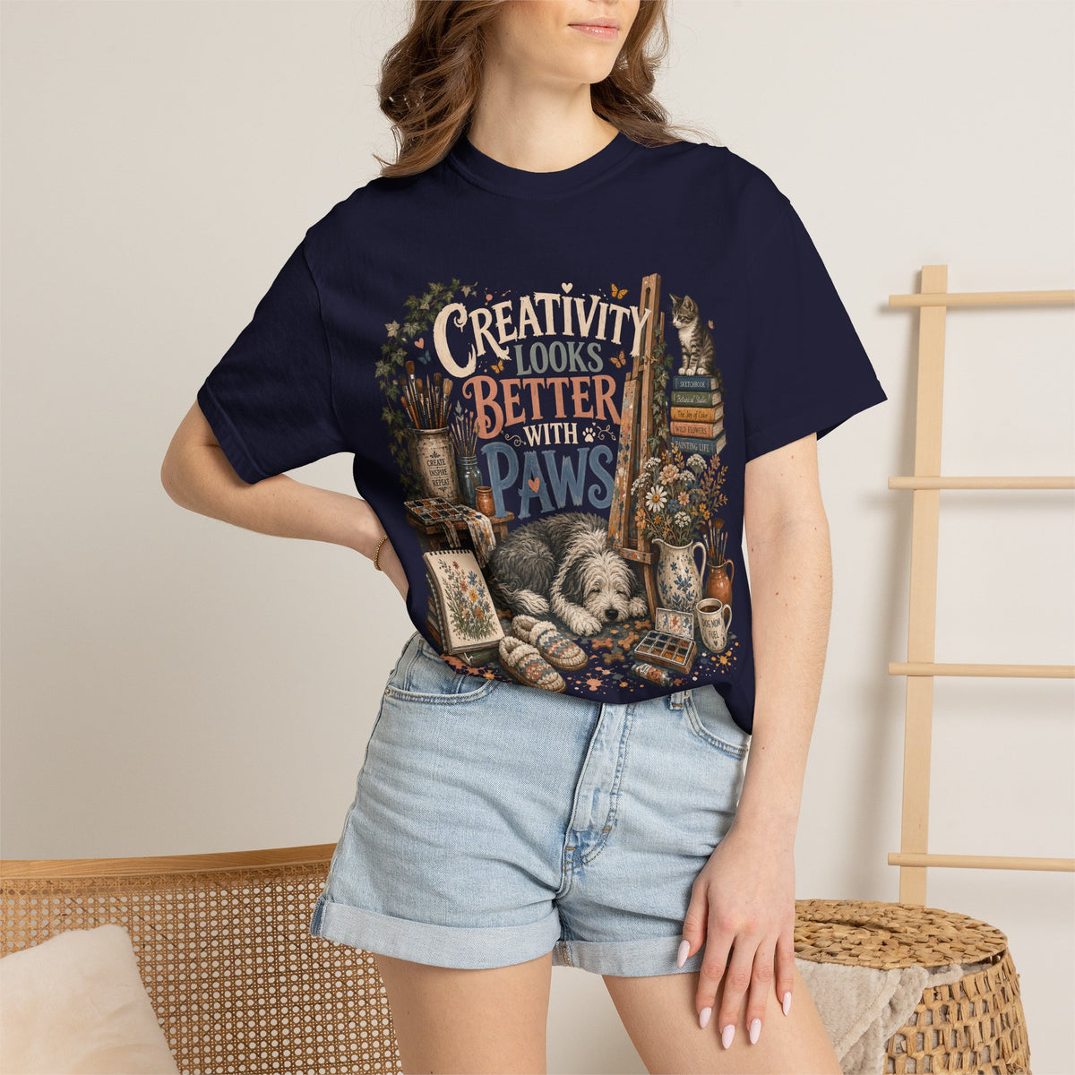 Creativity Looks Better With Paws T-Shirt