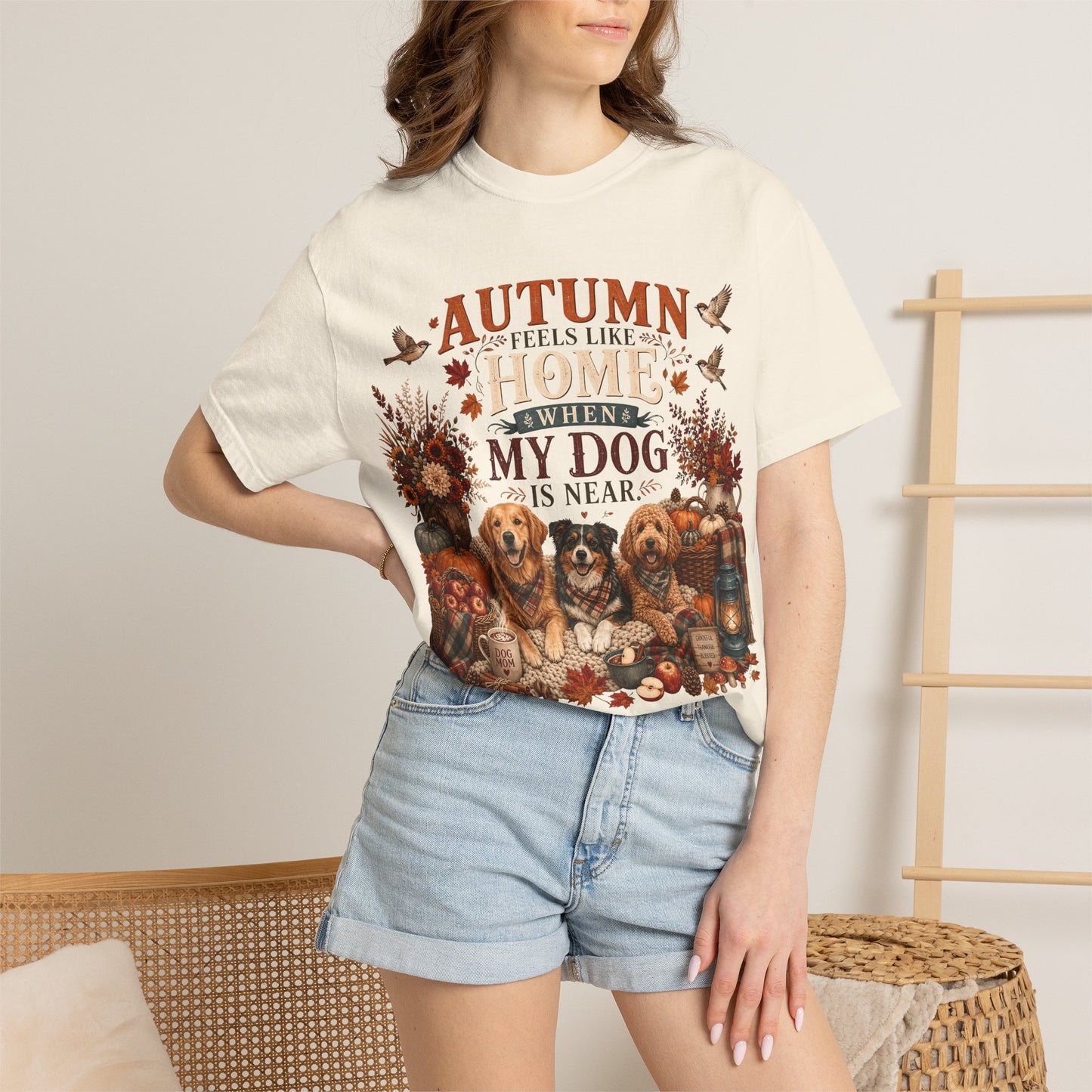 Autumn Feels Like Home Dog T-Shirt