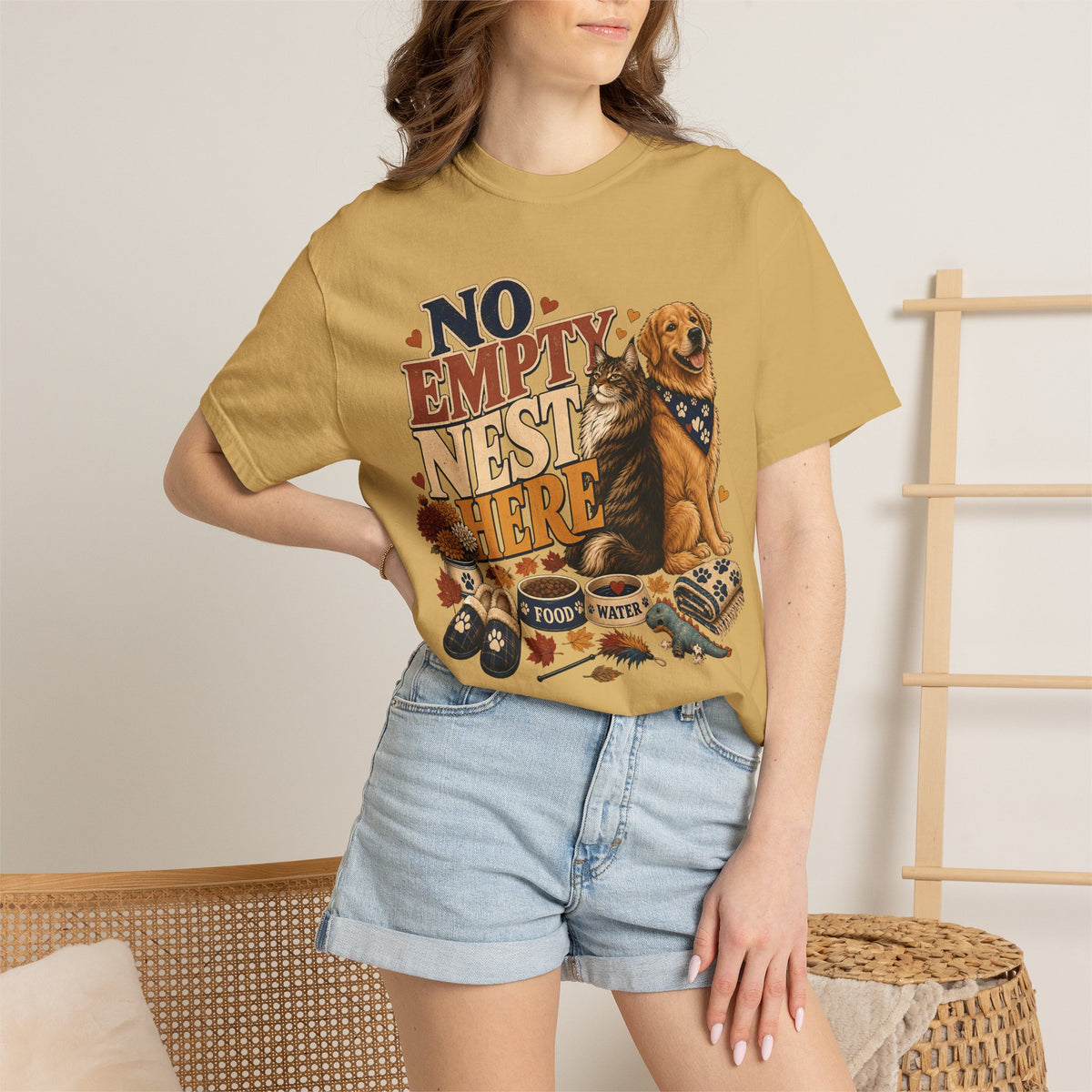 No Empty Nest Here – Funny Dog & Cat Pet Parent T-Shirt