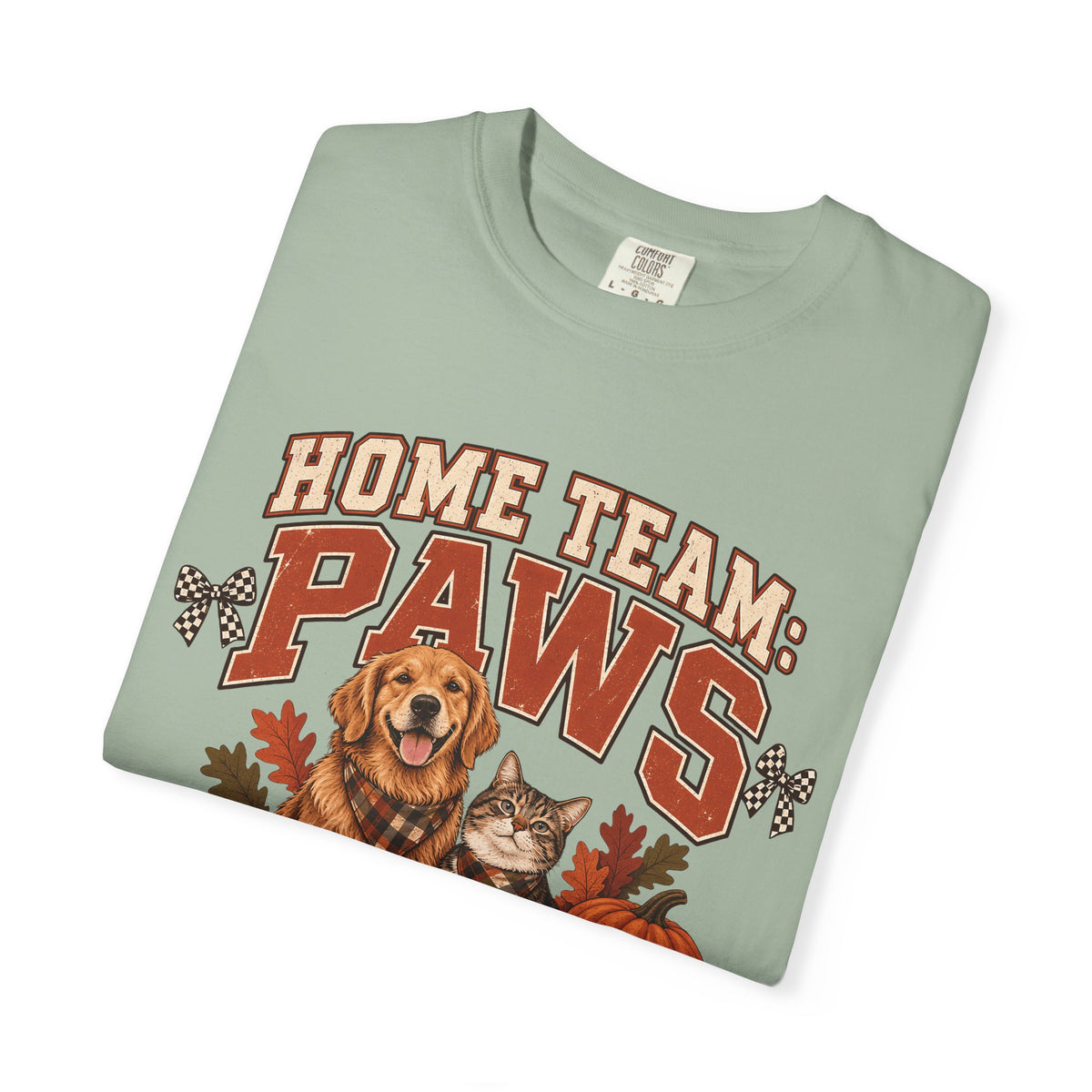 Home Team Paws T-Shirt – Football Dog & Cat Pet Lover Tee
