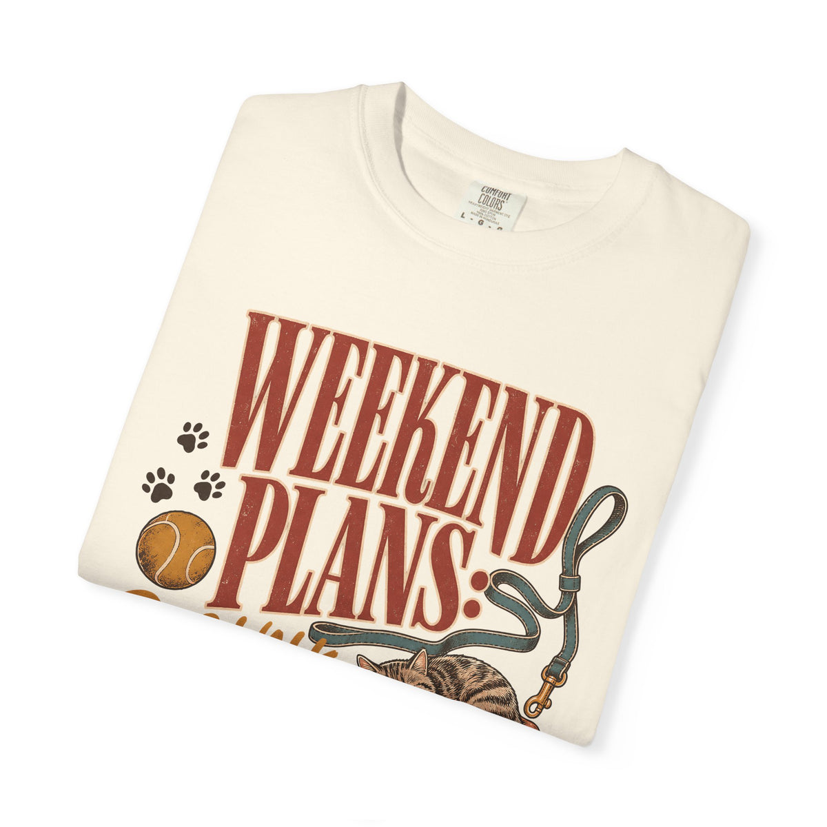 Weekend Plans Dog Walk Cat Nap Repeat T-Shirt – Funny Pet Parent Tee