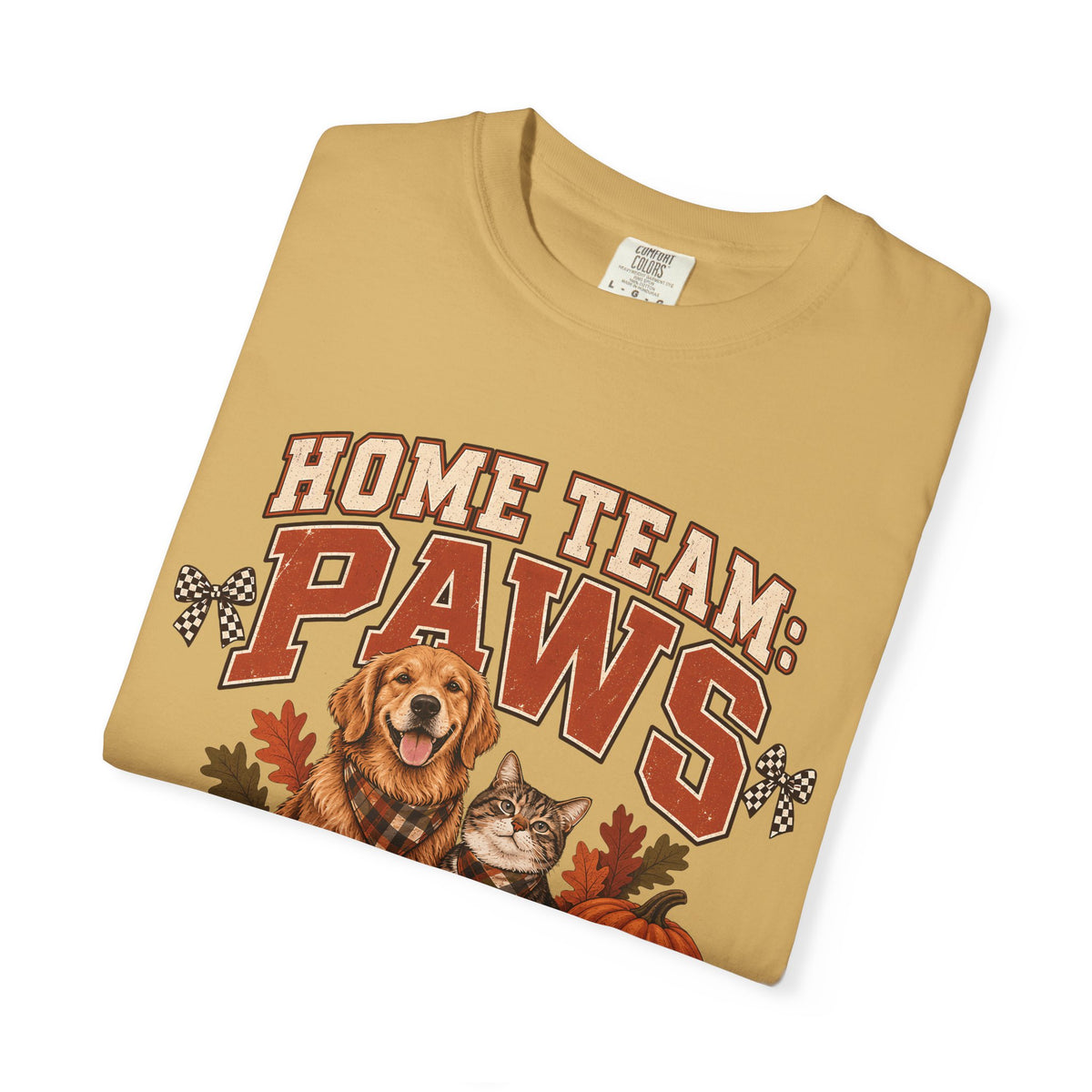 Home Team Paws T-Shirt – Football Dog & Cat Pet Lover Tee