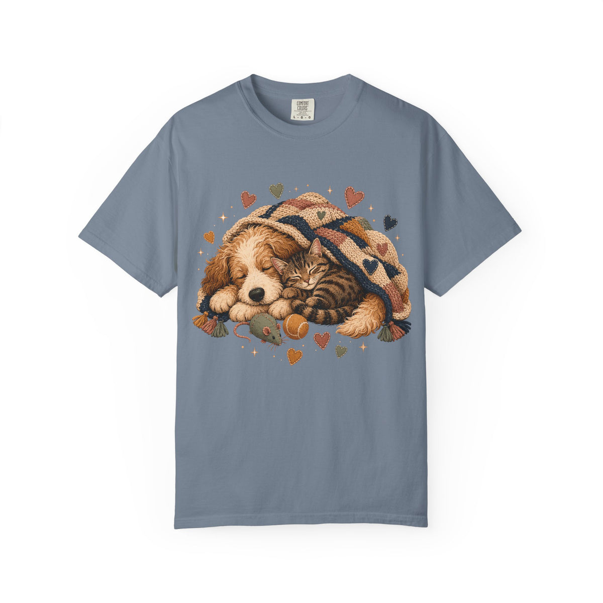Sleeping Dog and Cat T-Shirt | Cozy Pet Lover T-Shirt