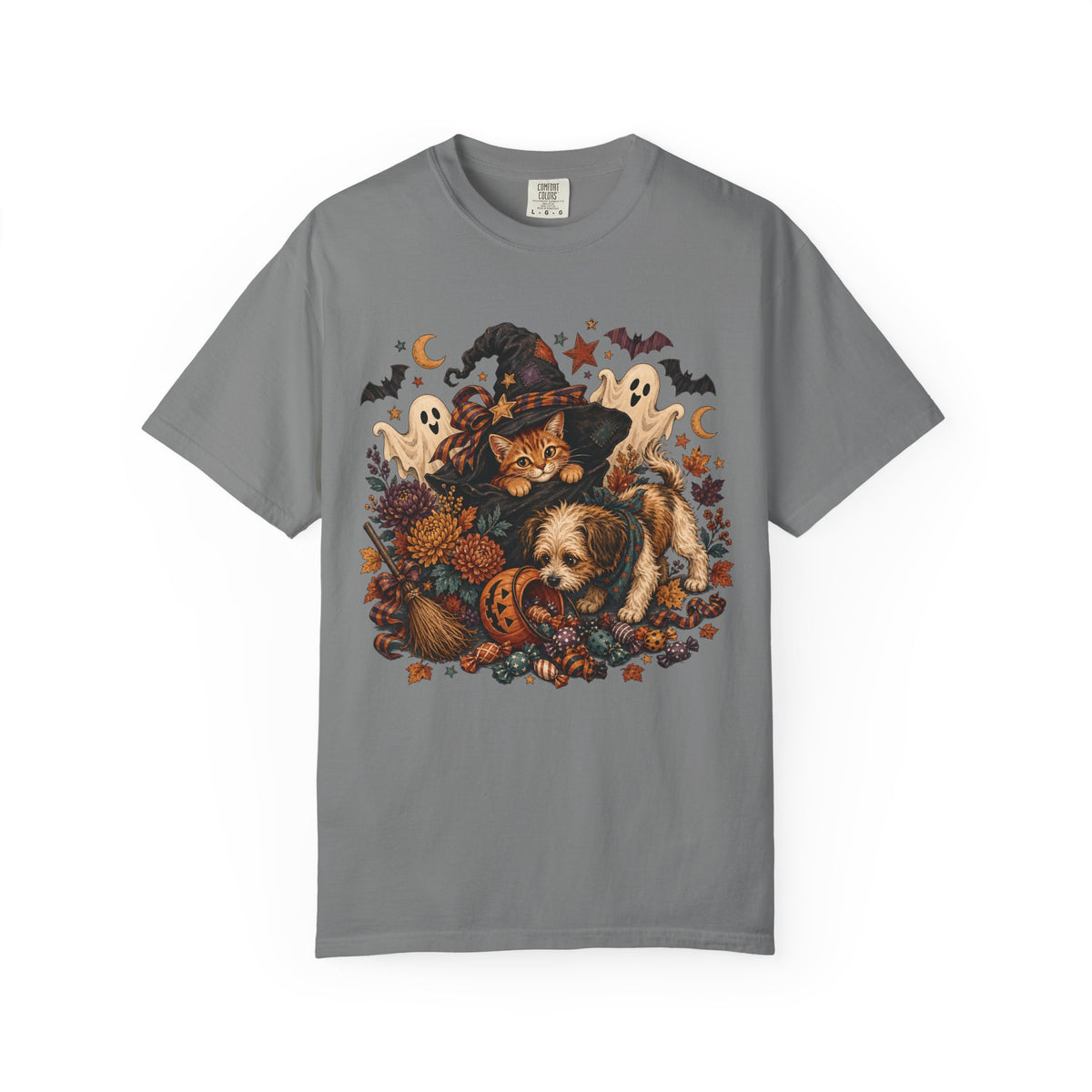 Tricks, Treats & Paws – Cute Halloween Dog & Cat T-Shirt