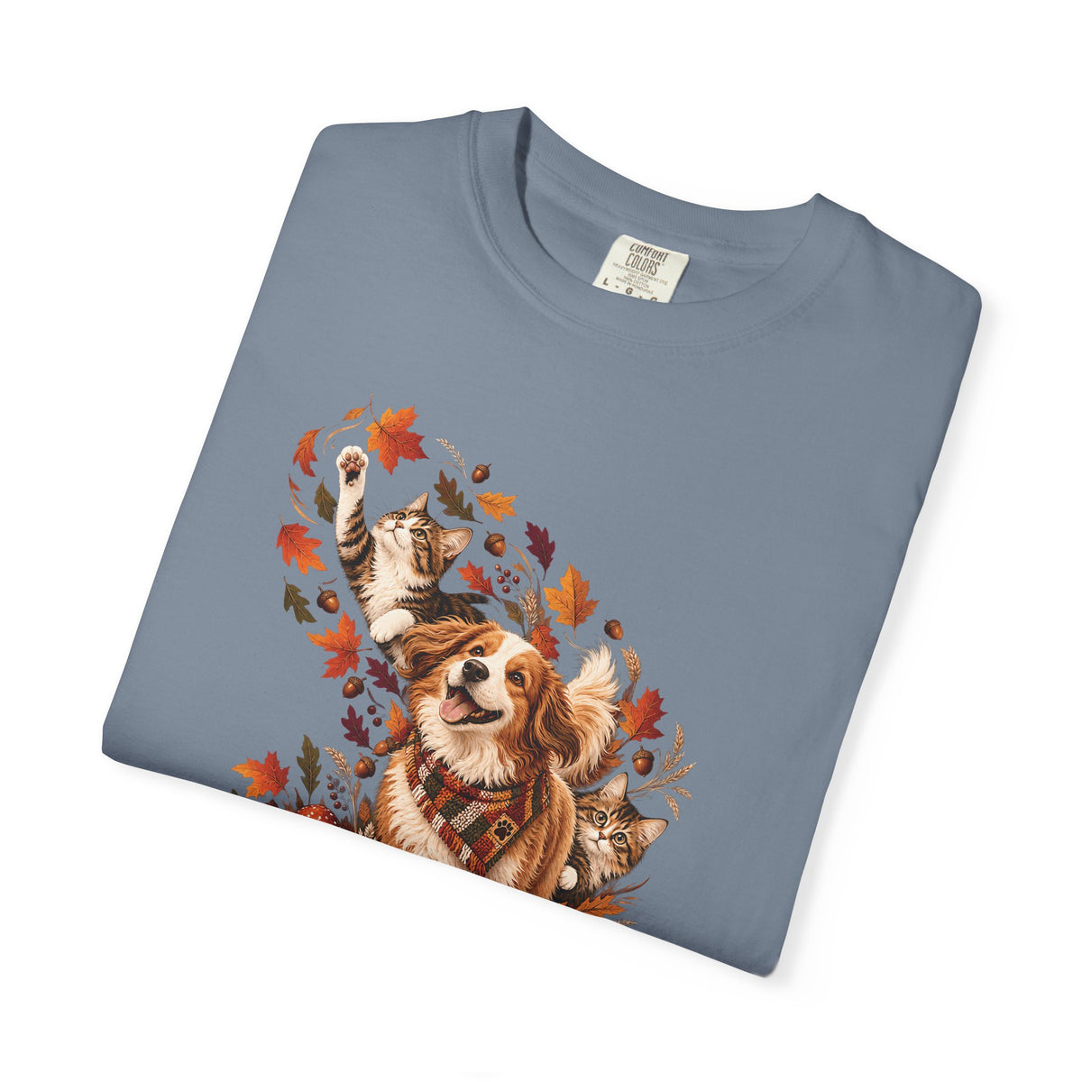 Autumn Paws T-Shirt – Dog & Cats Fall Pet Lover Tee