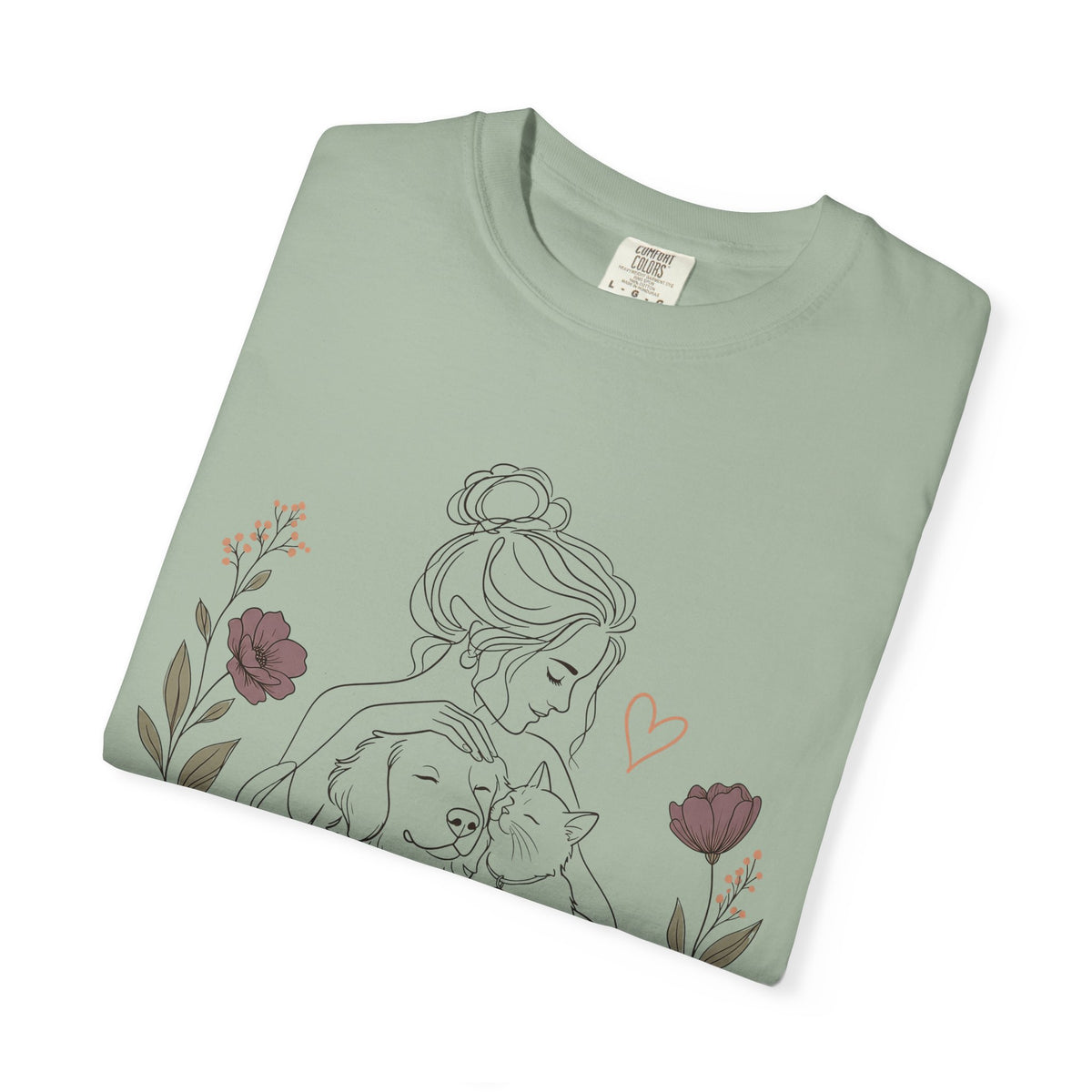 "My Kind of Motherhood" Dog & Cat Mom Line Art T-Shirt