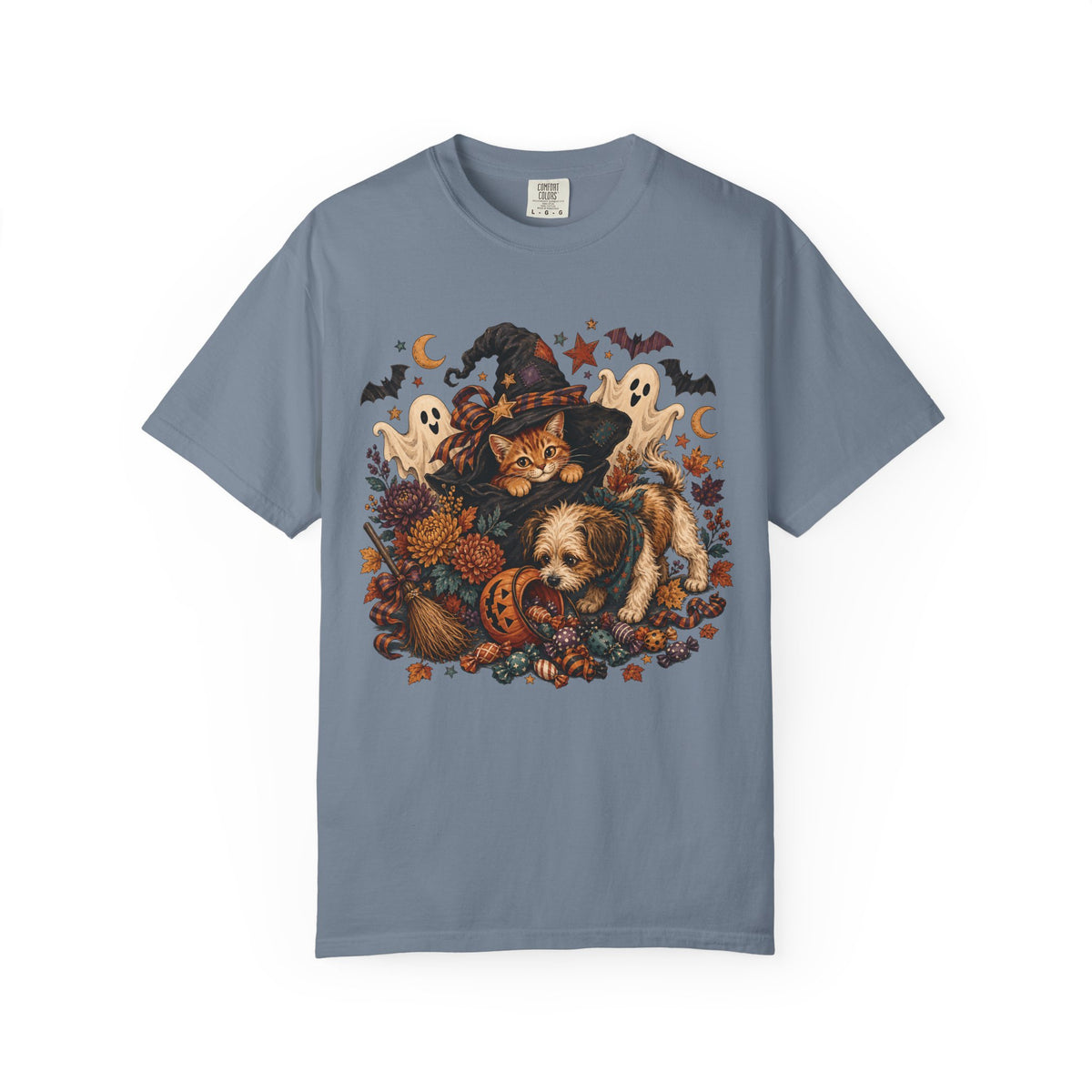 Tricks, Treats & Paws – Cute Halloween Dog & Cat T-Shirt