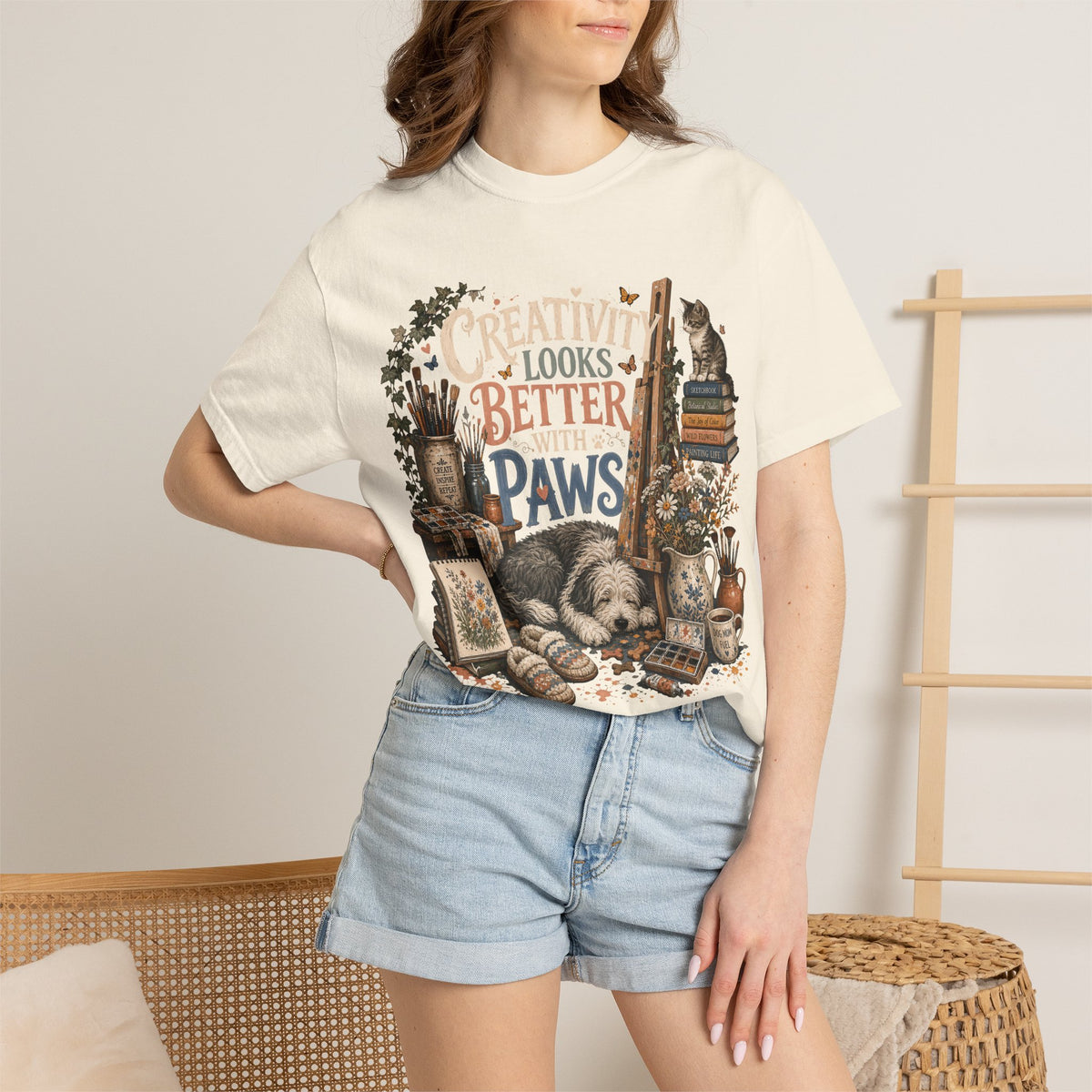 Creativity Looks Better With Paws T-Shirt