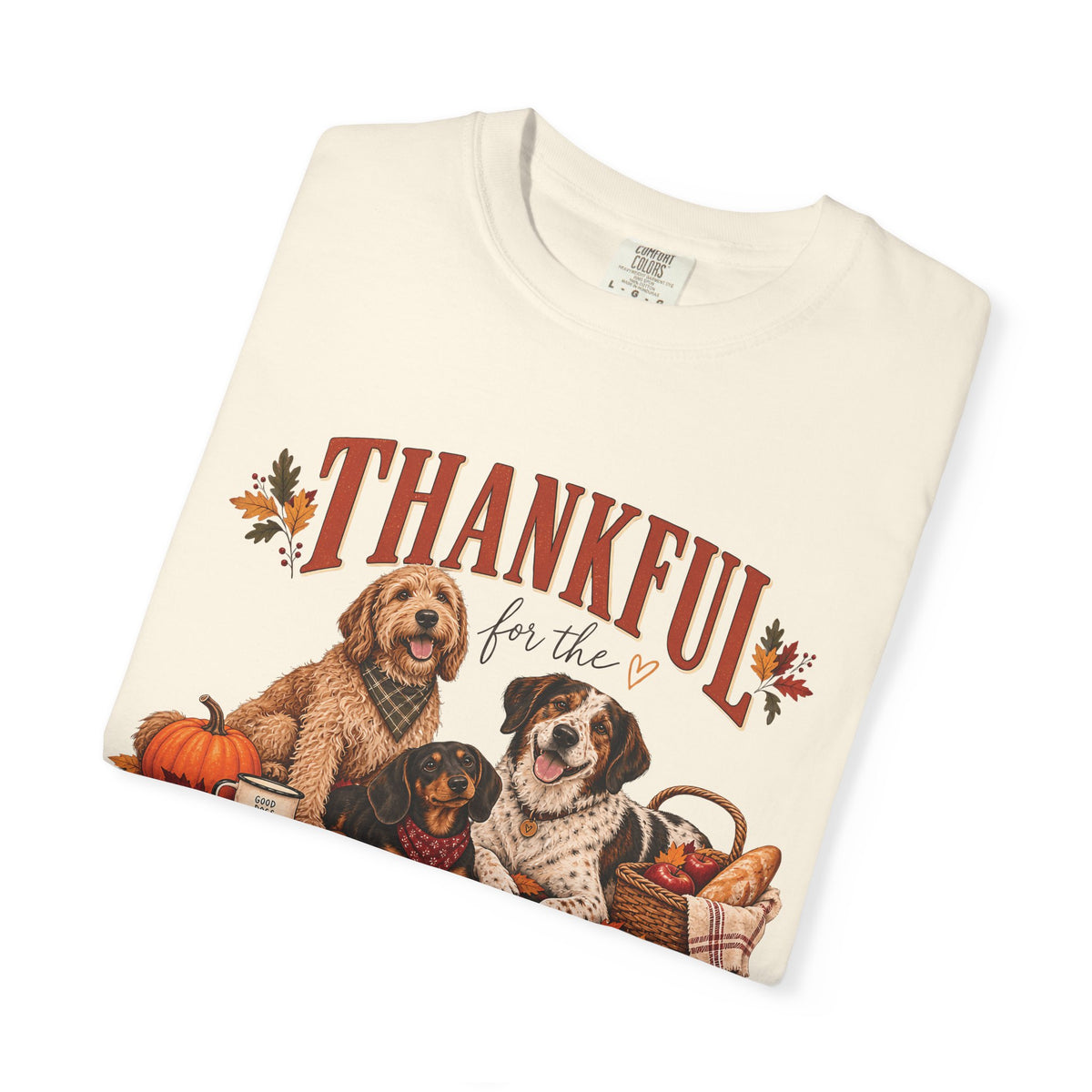 Thankful for the Paws at My Table T-Shirt – Thanksgiving Dog Lover Tee