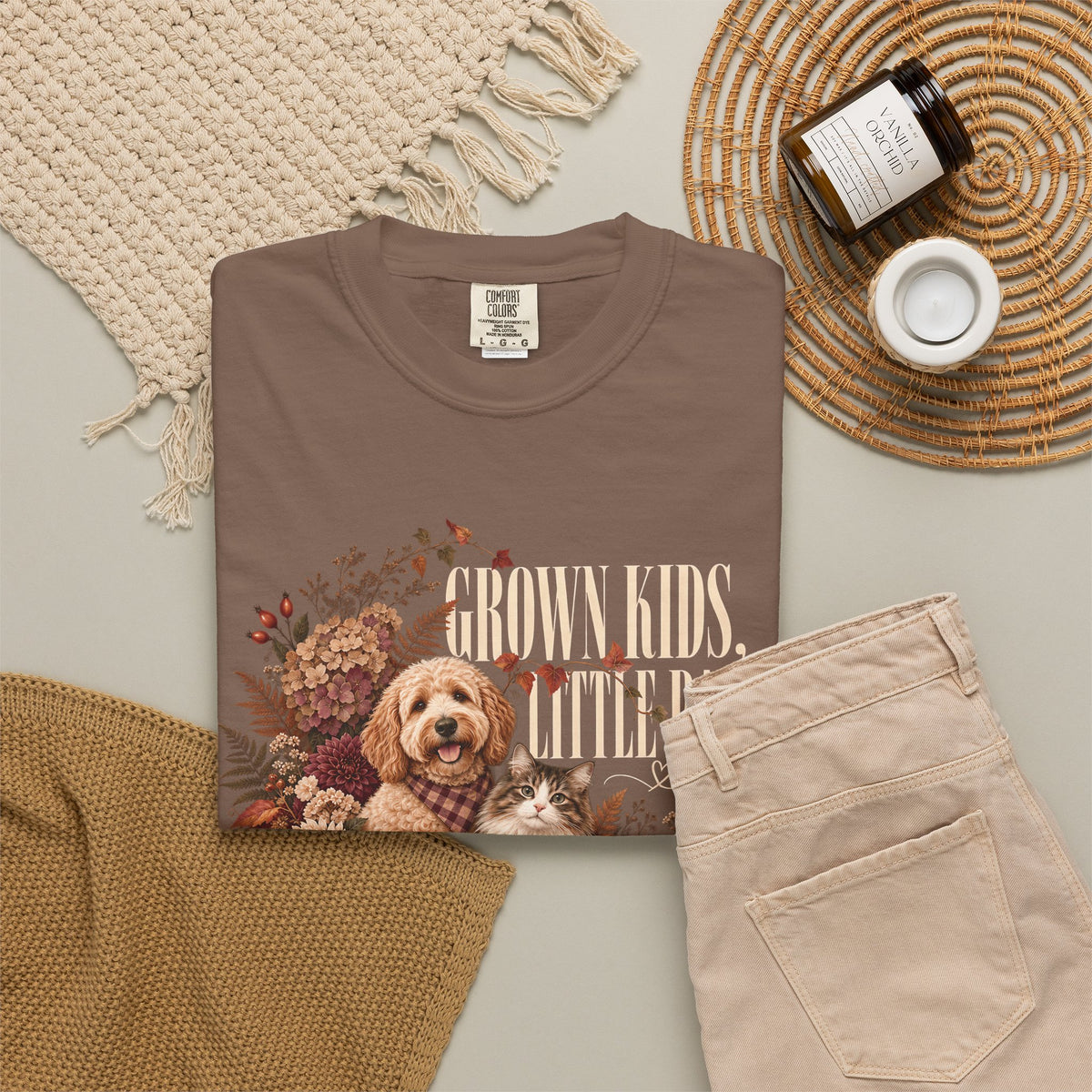 Grown Kids Little Paws T-Shirt – Empty Nester Dog & Cat Lover Tee