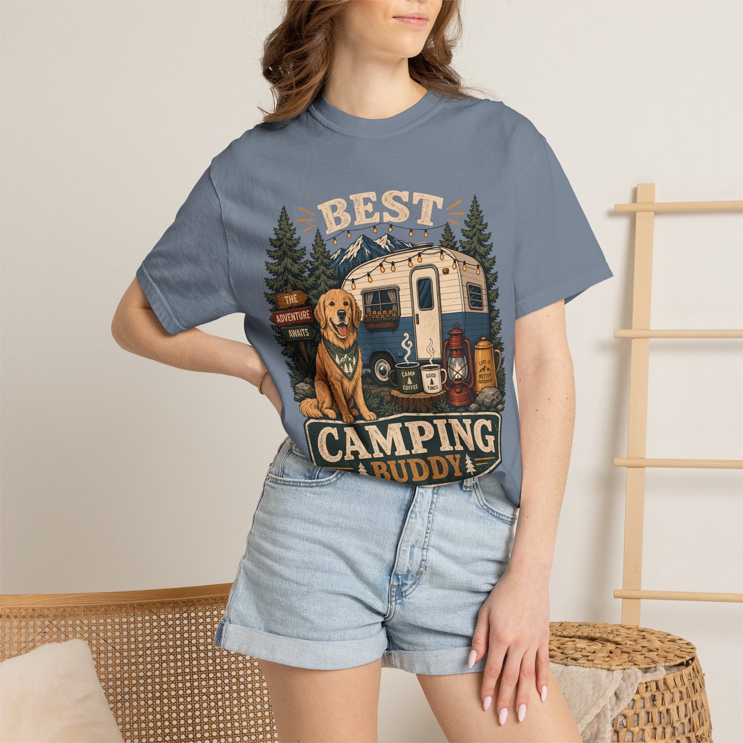 Best Camping Buddy Dog — Cute Pet Lover T-Shirt