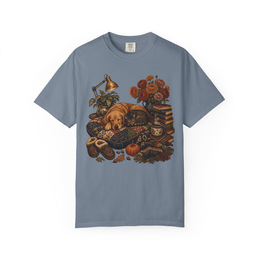 My Kind of Cozy – Books, Brews & Paws Pet Lover T-Shirt