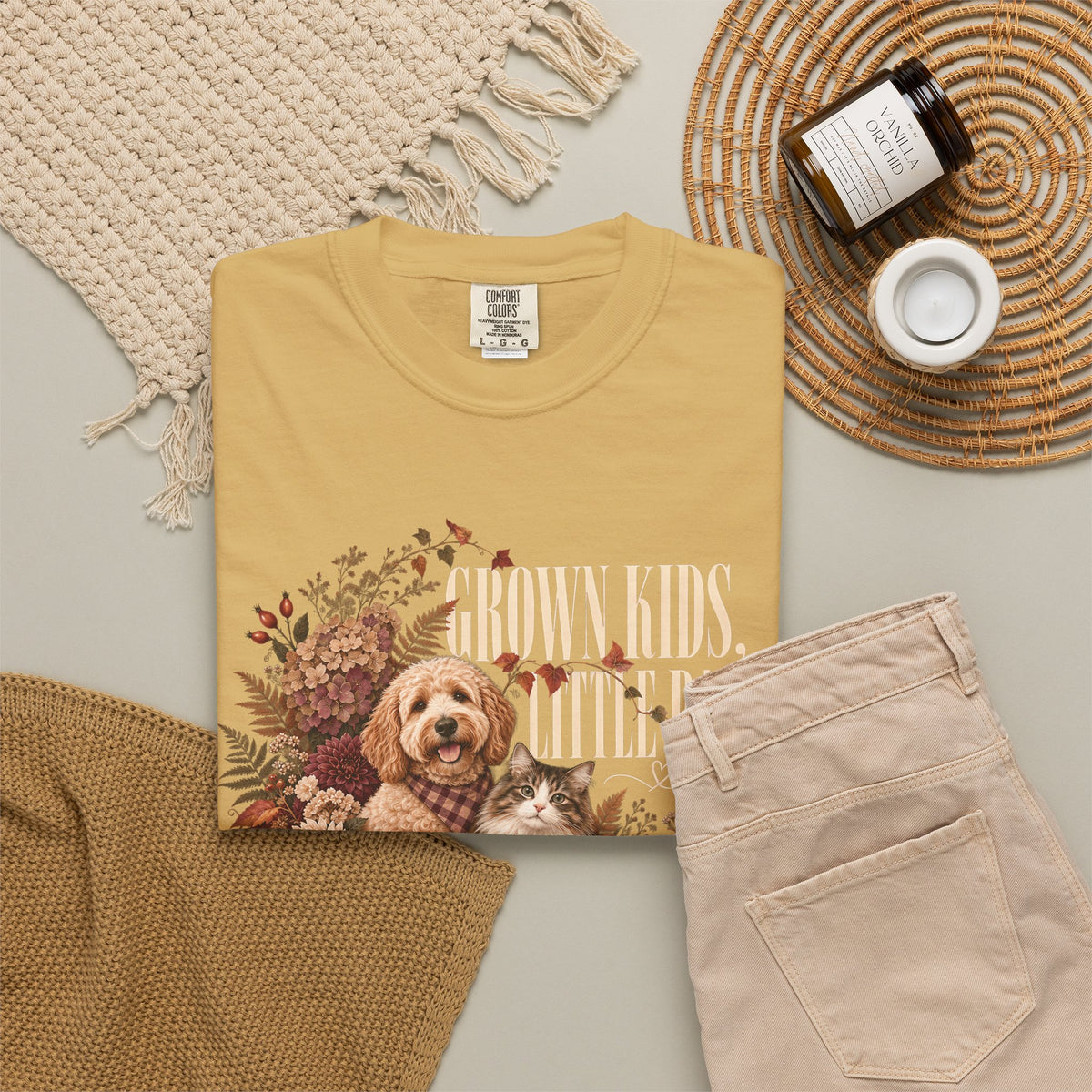 Grown Kids Little Paws T-Shirt – Empty Nester Dog & Cat Lover Tee