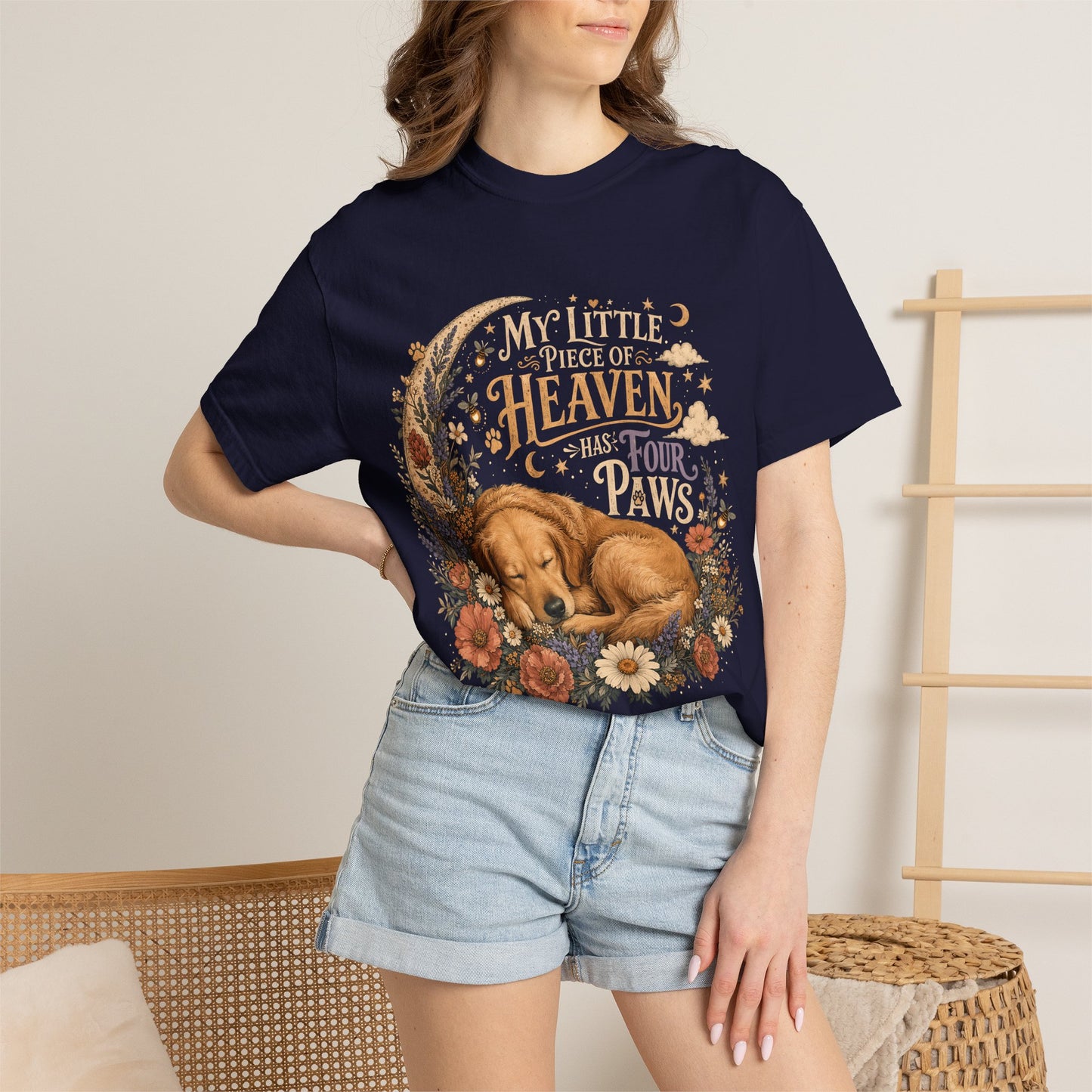 My Little Piece of Heaven Has Four Paws Shirt Pet Loss Gift
