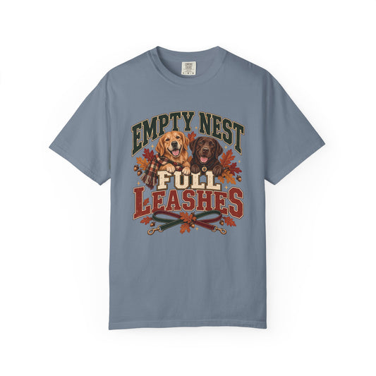 Empty Nest Full Leashes T-Shirt – Funny Empty Nester Dog Lover Tee