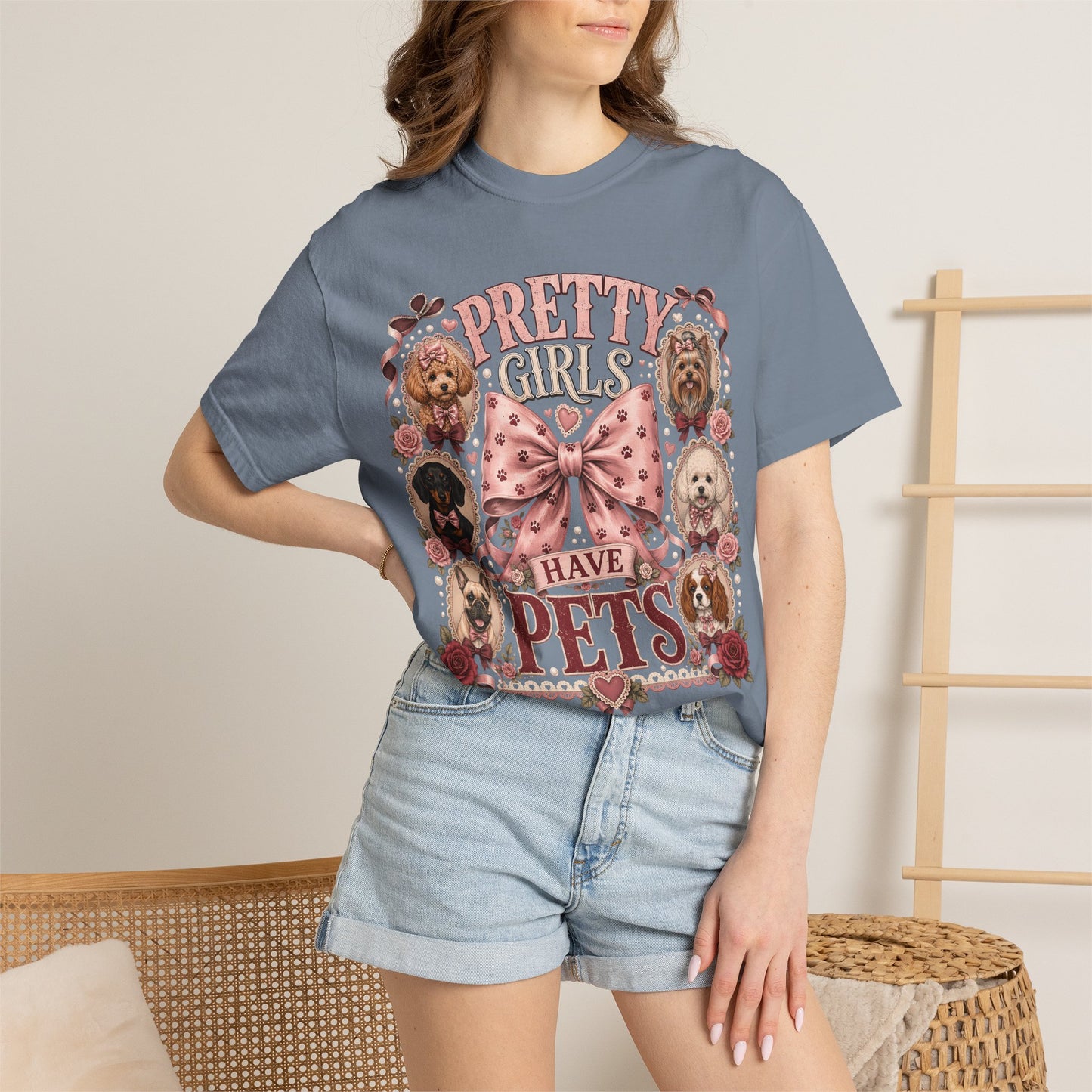 Pretty Girls Have Pets — Cute Dog Lover T-Shirt