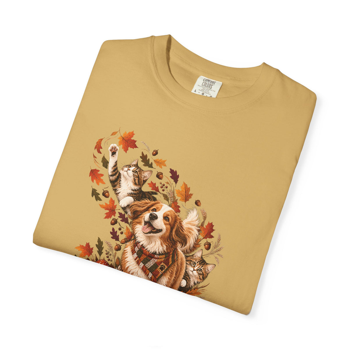 Autumn Paws T-Shirt – Dog & Cats Fall Pet Lover Tee