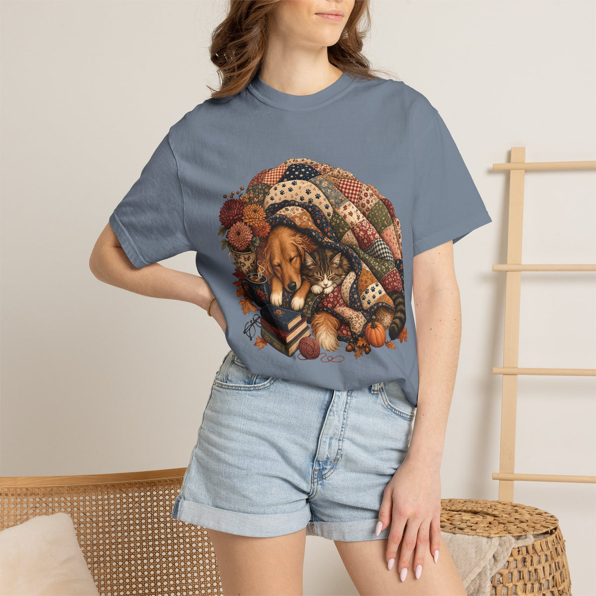 Cozy Season Is Better With Paws T-Shirt , Fall Dog & Cat Cozy Pet Parent
