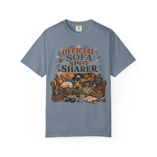 Official Sofa Spot Sharer T-Shirt Dog Mom