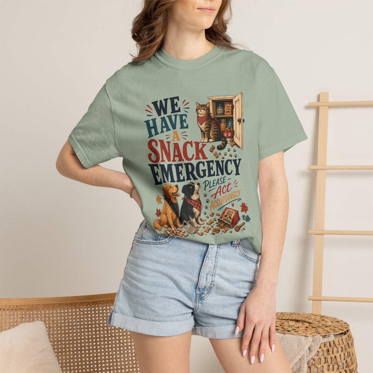 We Have a Snack Emergency – Funny Dog & Cat T-Shirt