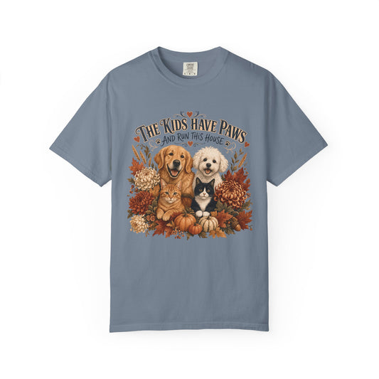 The Kids Have Paws & Run This House – Funny Pet Parent T-Shirt
