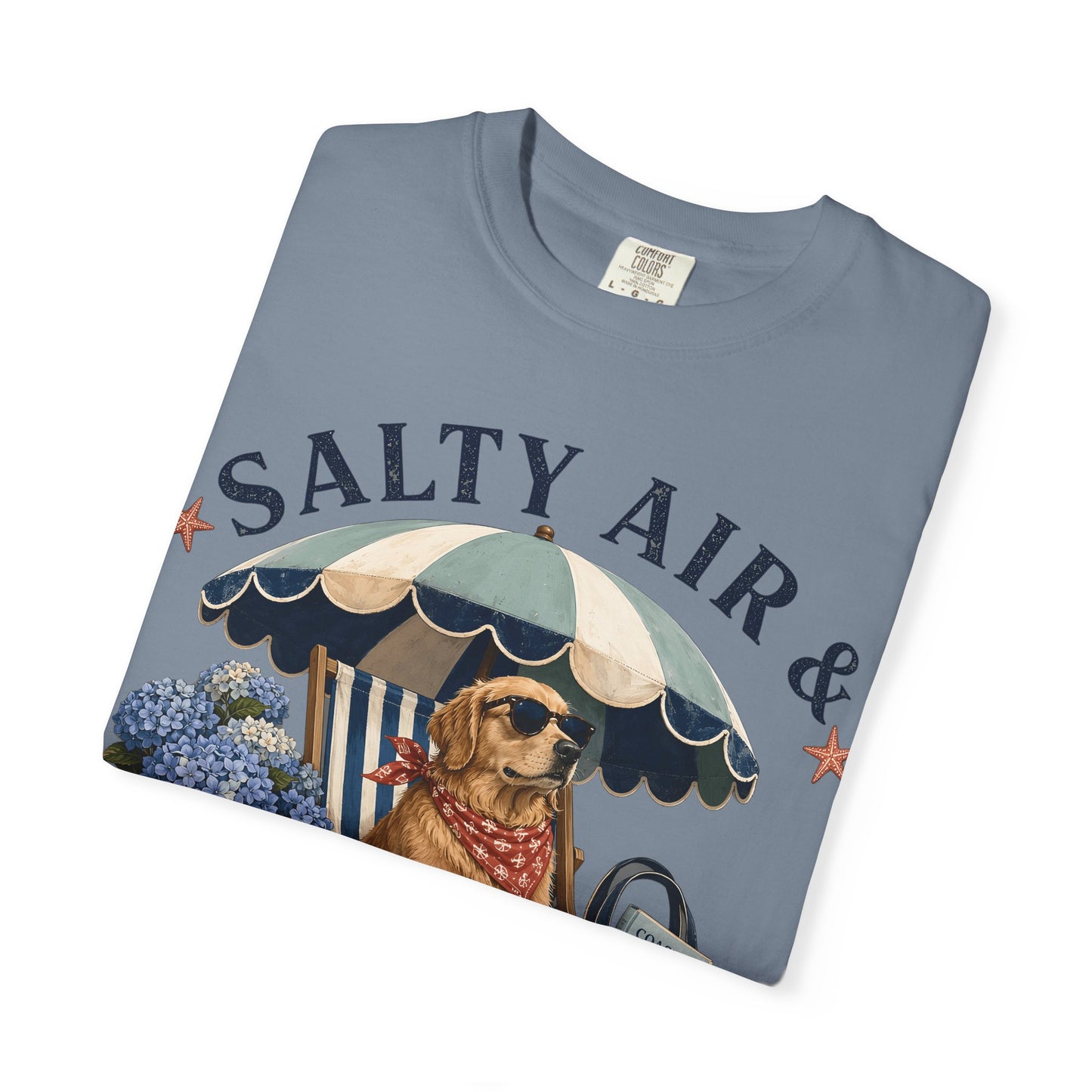 Salty Air and Sandy Paws — Cute Pet Lover Cottage T-Shirt