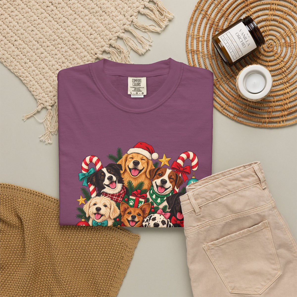 Christmas Is Better With the Whole Pack T-Shirt – Multi-Dog Christmas Tee