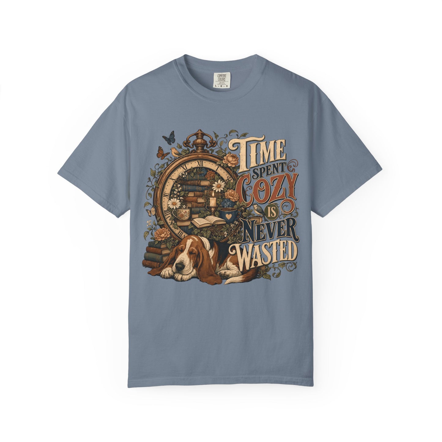 Time Spent Cozy Is Never Wasted — Cute Pet Lover T-Shirt