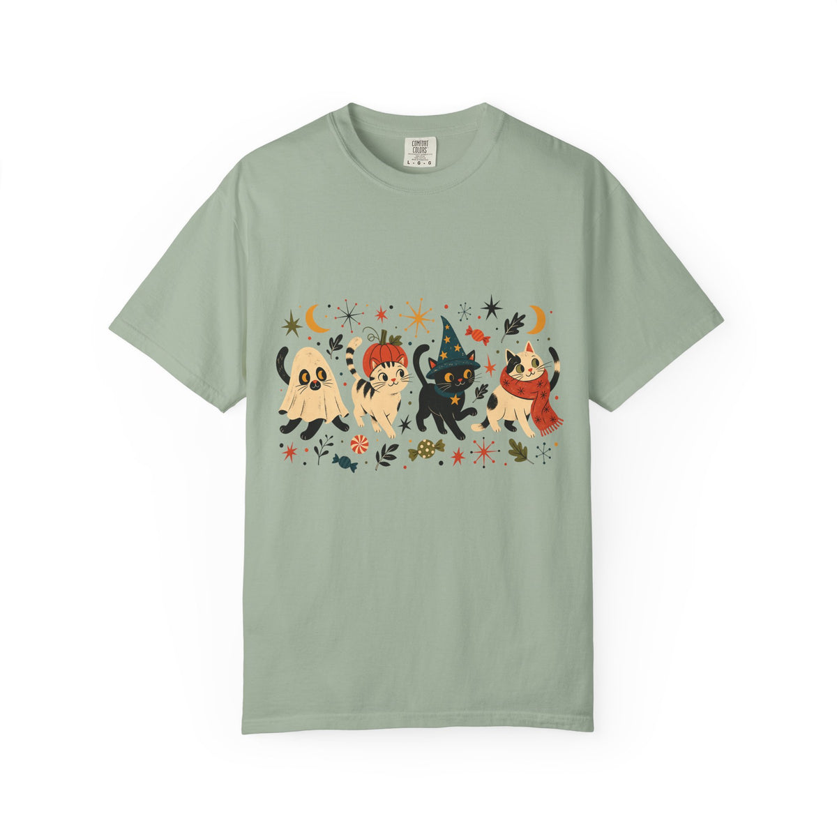Halloween Cats T-Shirt – Retro Spooky Cat Lover Tee