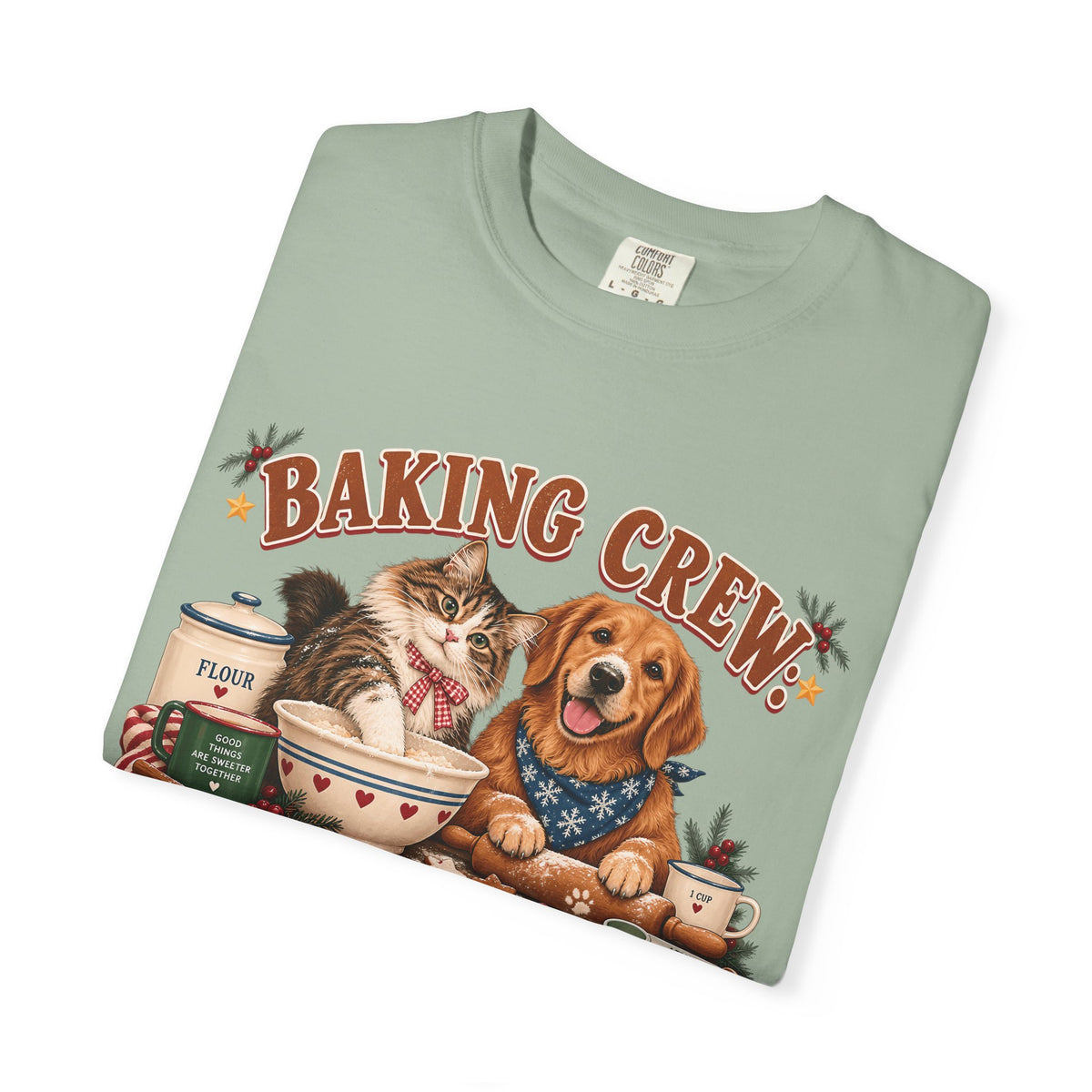 Baking Crew Two Supervisors Zero Help T-Shirt – Funny Christmas Pet Tee