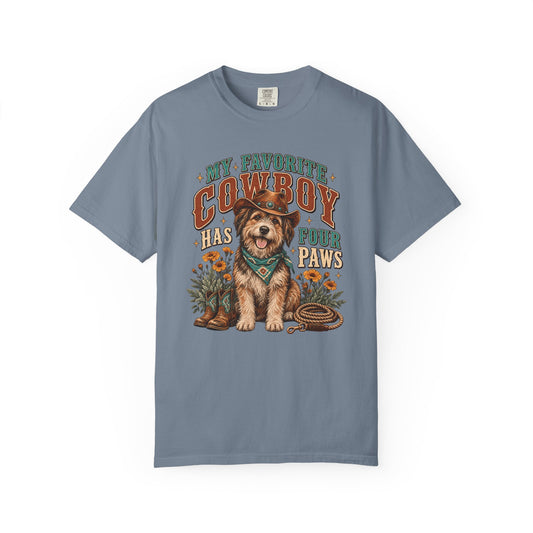 My Favorite Cowboy Has Four Paws T-Shirt – Western Dog Lover Tee