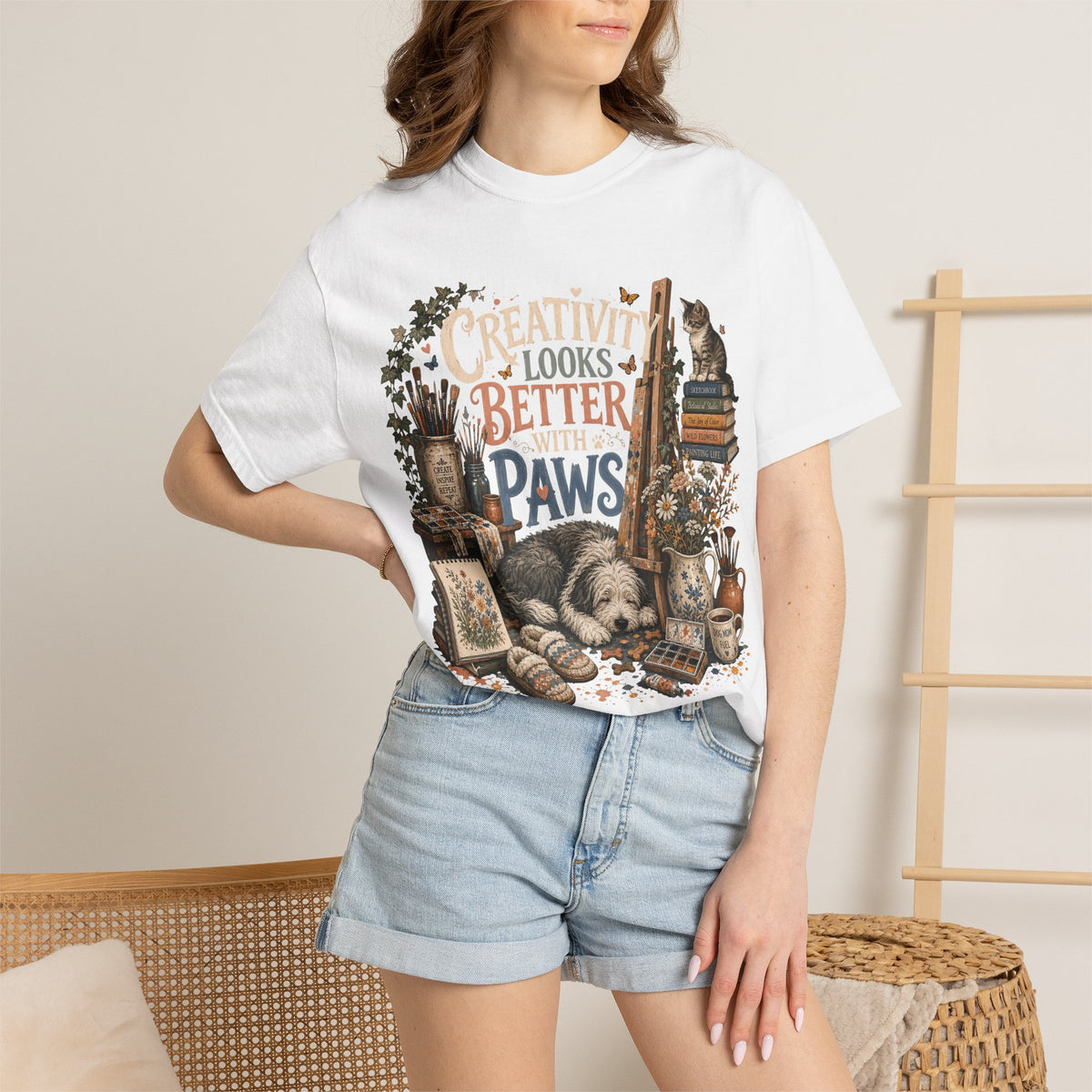 Creativity Looks Better With Paws T-Shirt