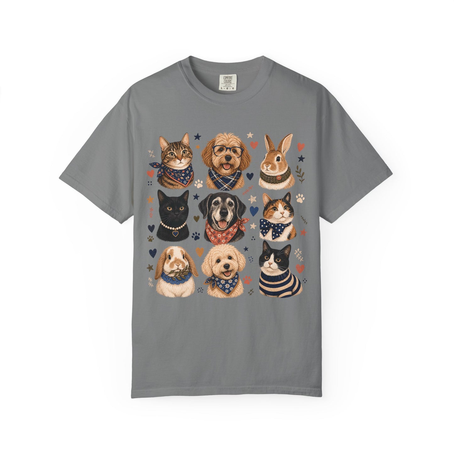 Boutique Pet Portrait Grid T-Shirt