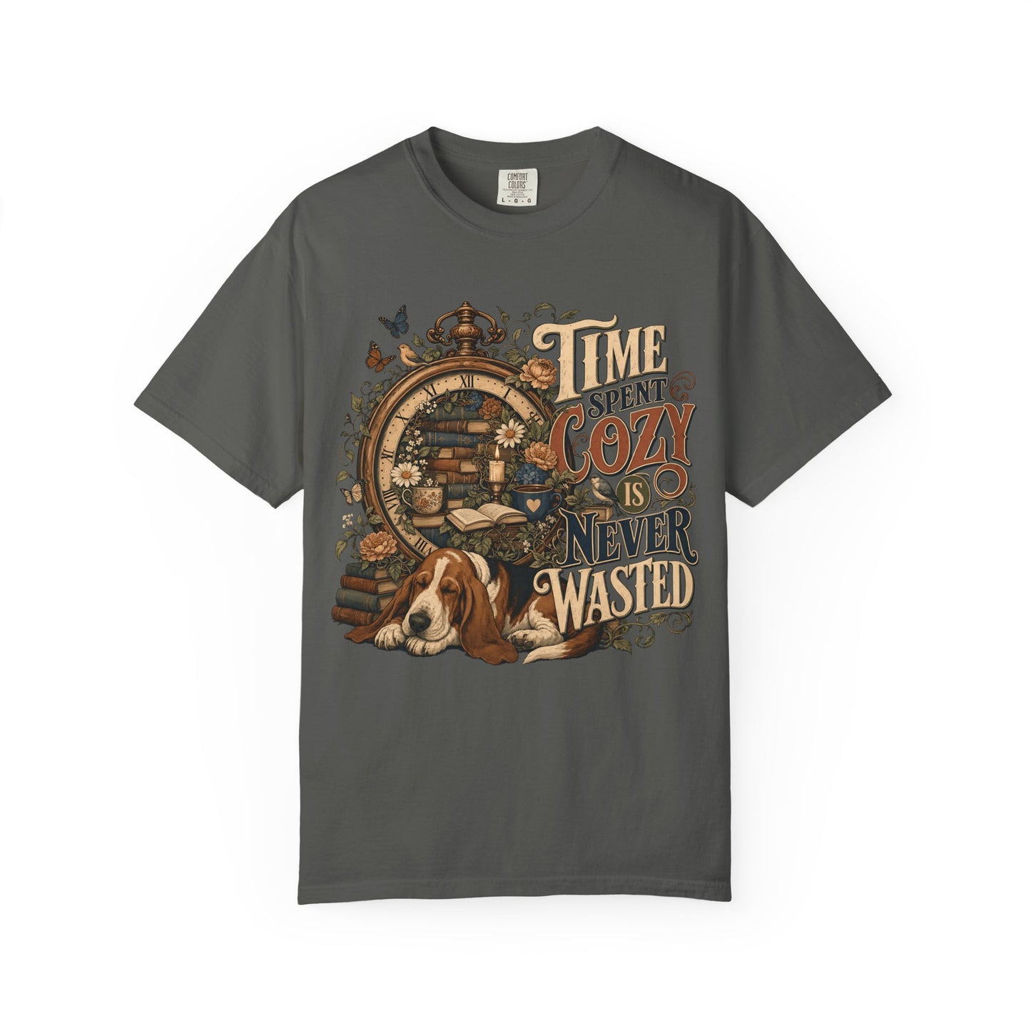 Time Spent Cozy Is Never Wasted — Cute Pet Lover T-Shirt