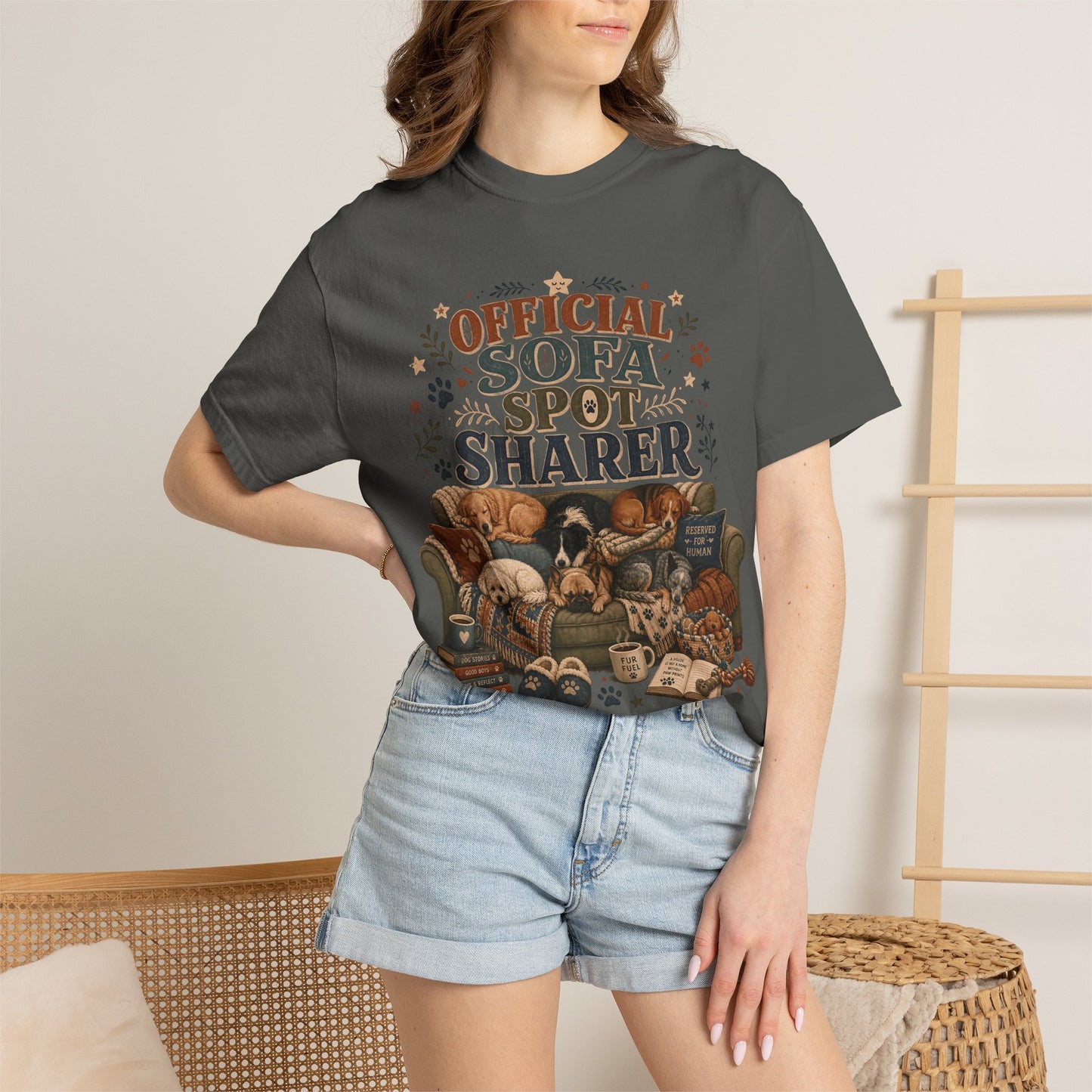 Official Sofa Spot Sharer T-Shirt Dog Mom