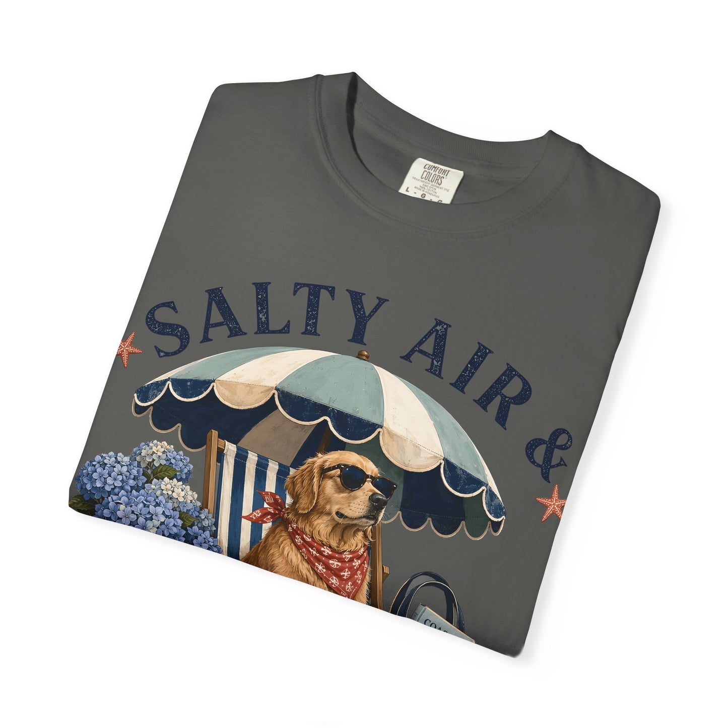 Salty Air and Sandy Paws — Cute Pet Lover Cottage T-Shirt