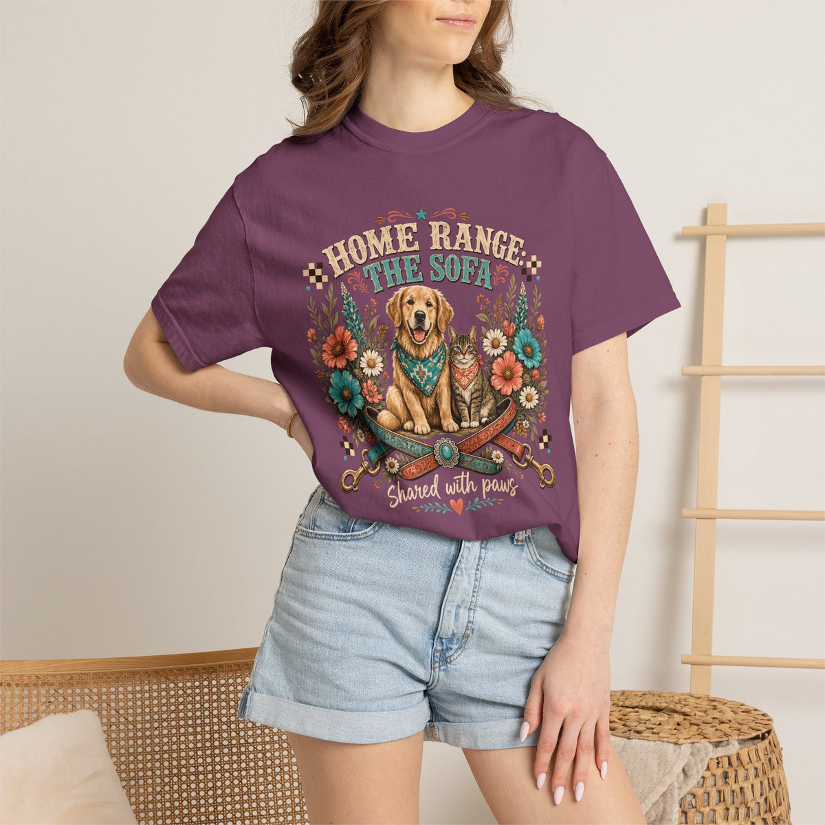 Home Range The Sofa Dog and Cat T-Shirt – Western Pet Parent Tee