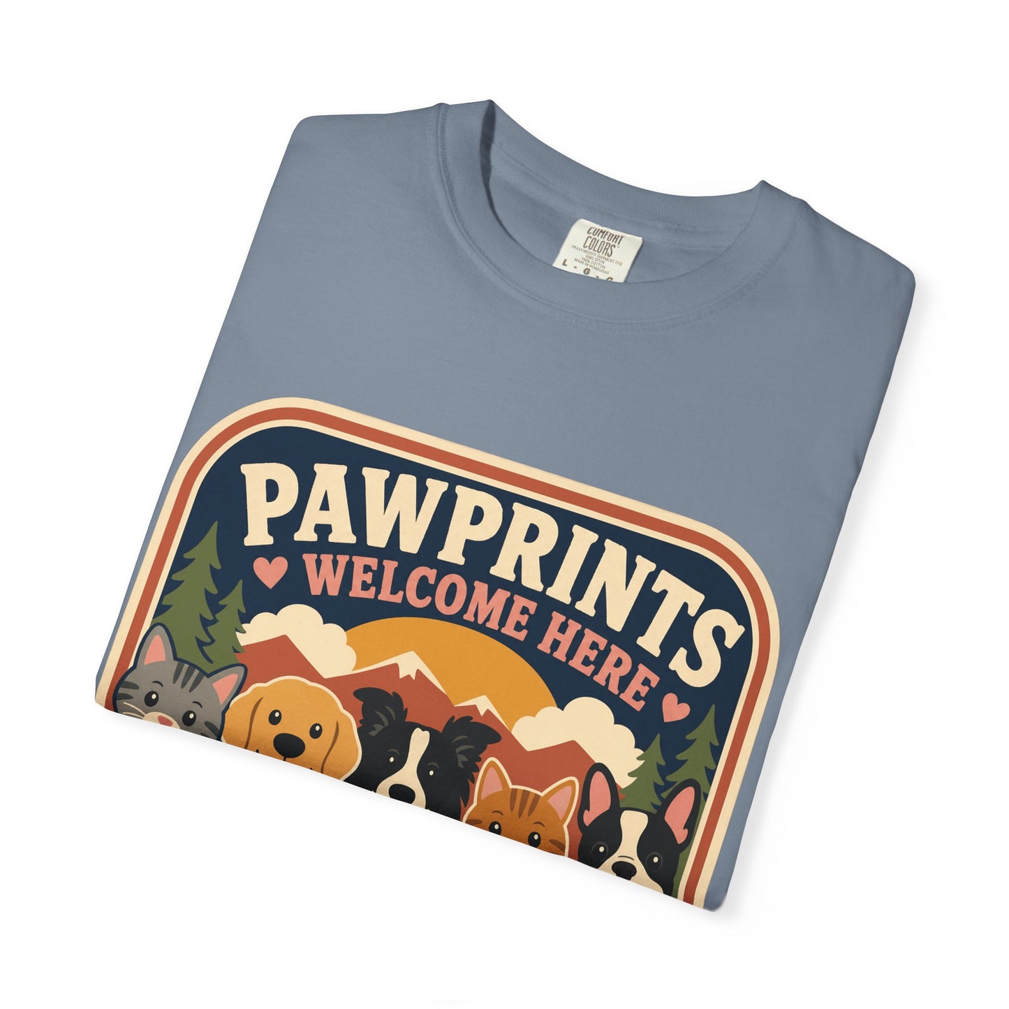 Pawprints Welcome Here Pet Lover  — Cute Pet Lover T-Shirt