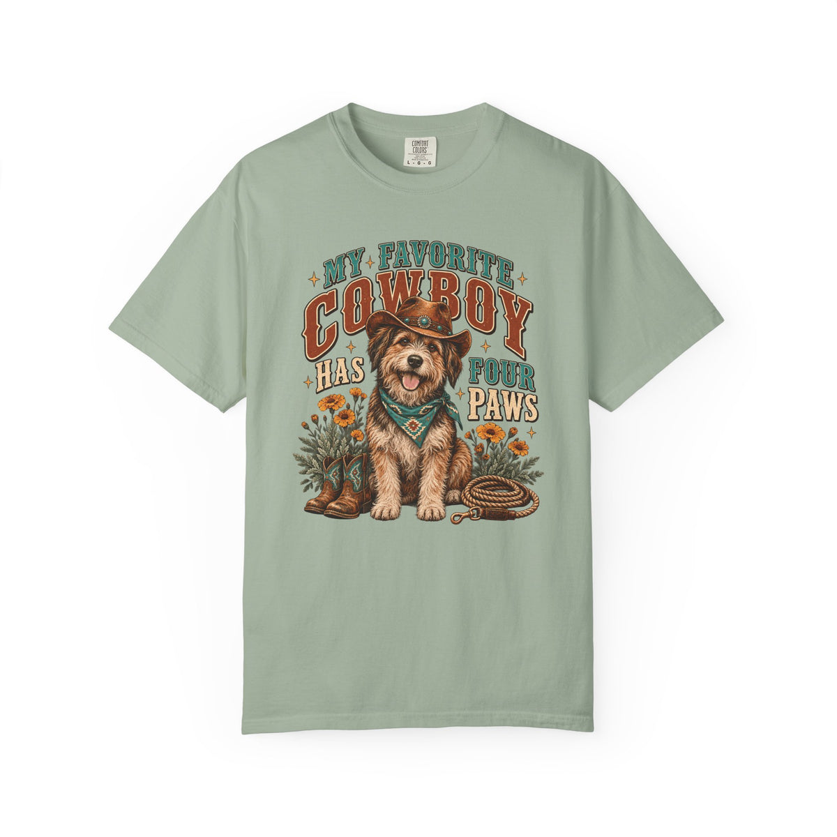 My Favorite Cowboy Has Four Paws T-Shirt – Western Dog Lover Tee