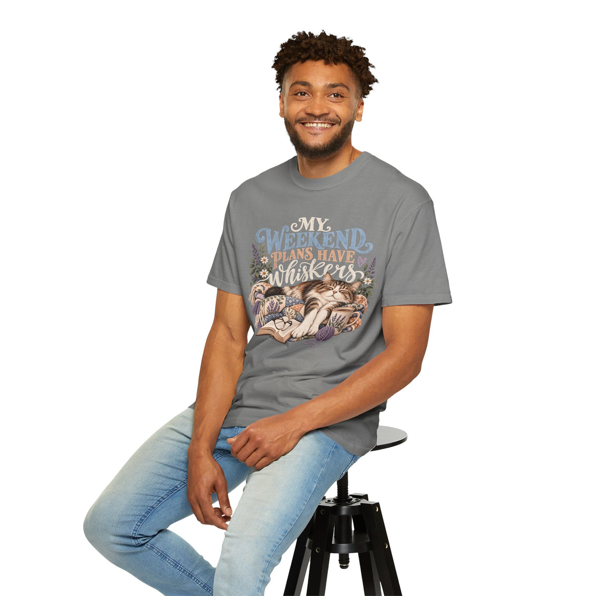 My Weekend Plans Have Whiskers T-Shirt – Cozy Cat Lover Tee