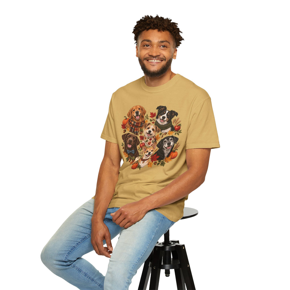 Autumn Dog Family T-Shirt – Multi-Dog Fall Pet Lover Tee