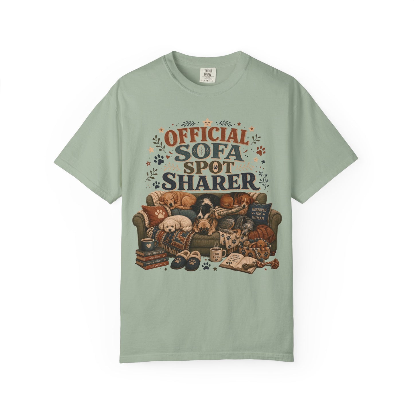 Official Sofa Spot Sharer T-Shirt Dog Mom