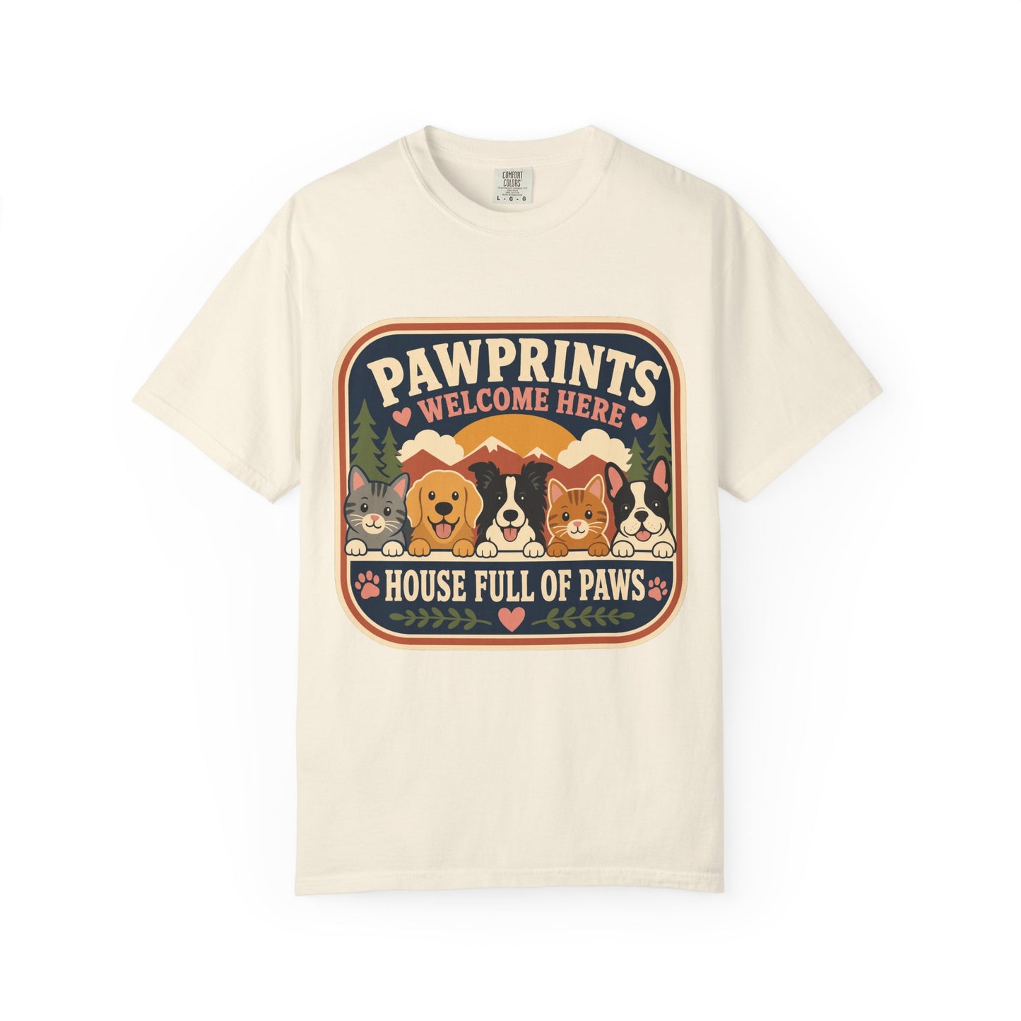 Pawprints Welcome Here Pet Lover  — Cute Pet Lover T-Shirt