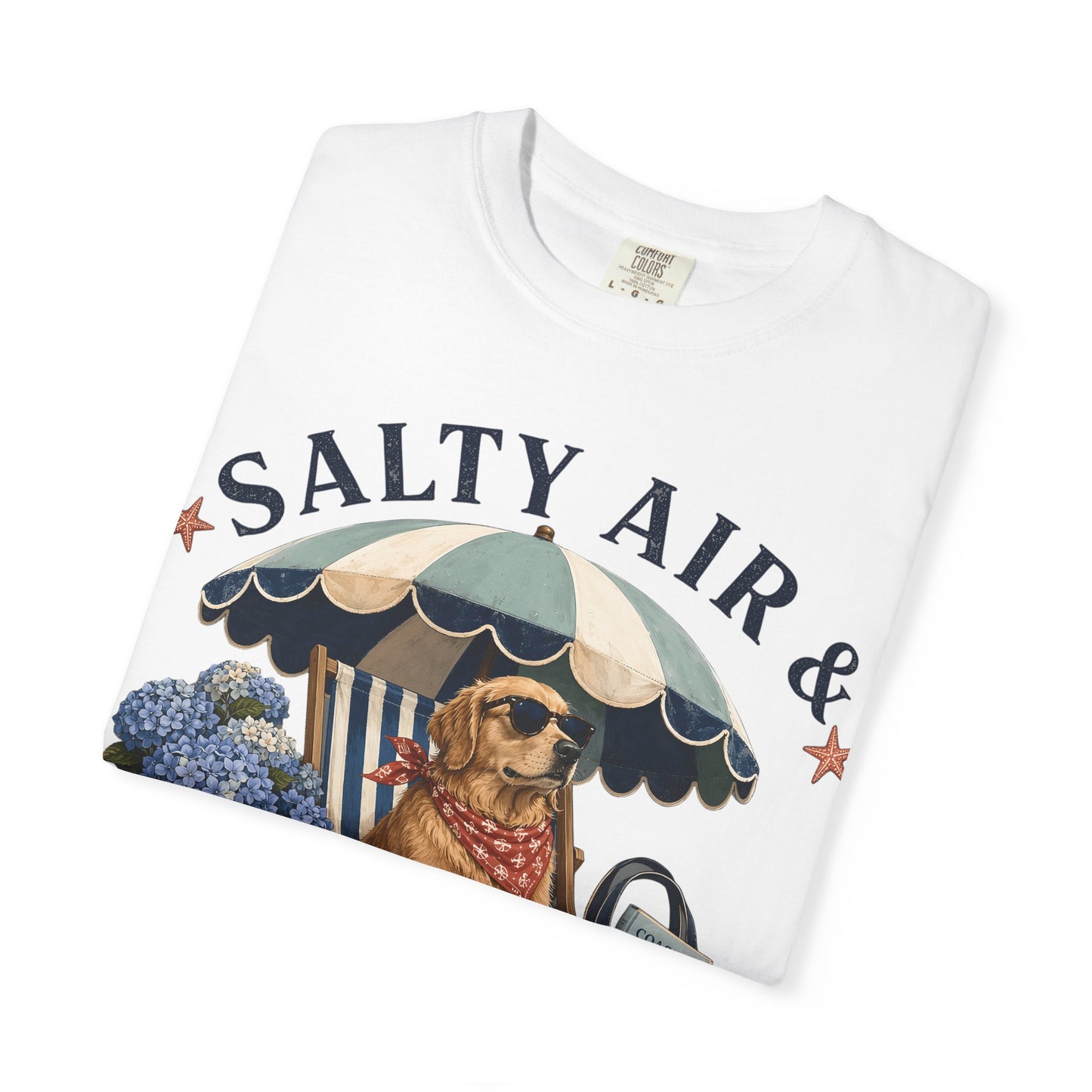 Salty Air and Sandy Paws — Cute Pet Lover Cottage T-Shirt